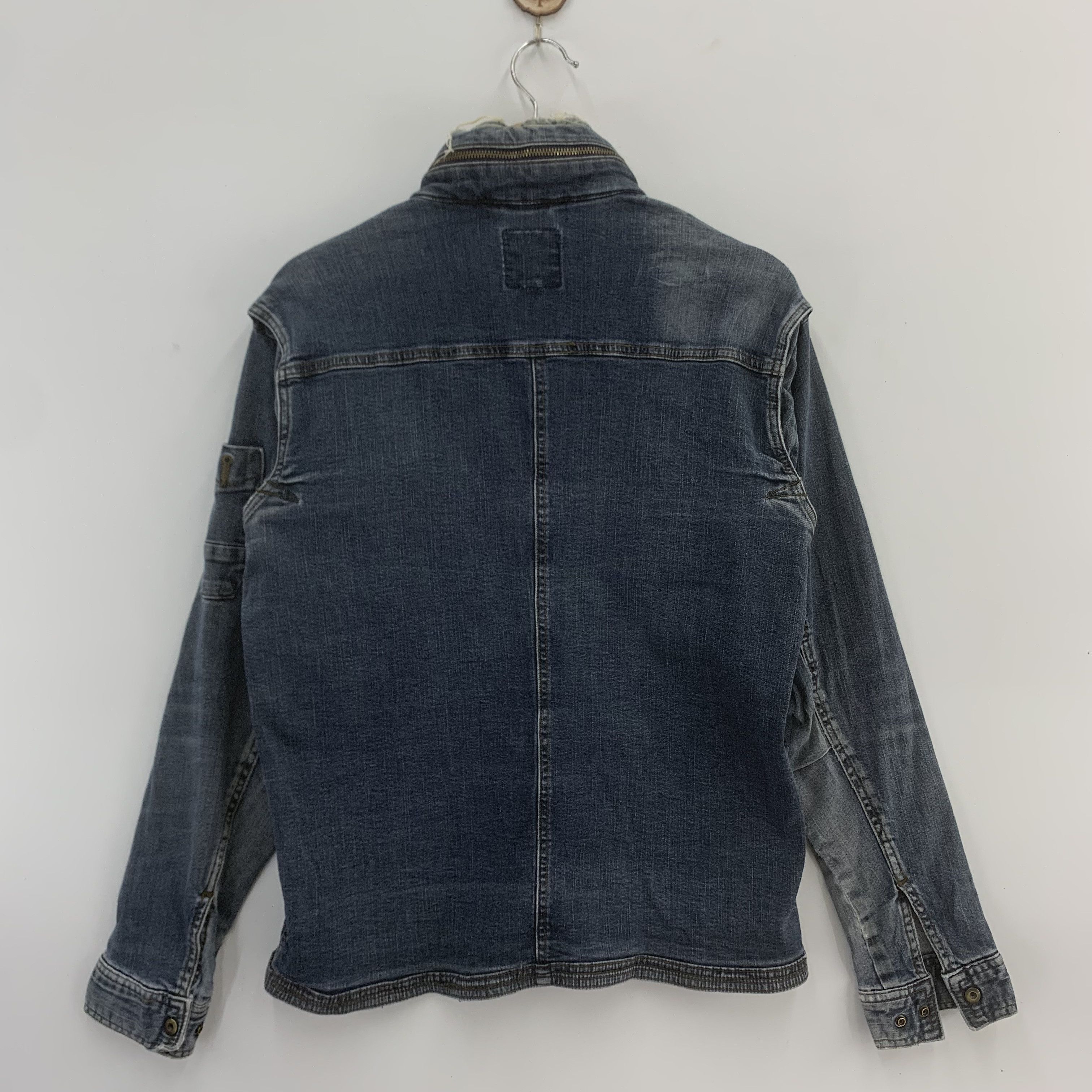 Japanese Brand I'Z Frontier Denim Jacket Multipocket Hoodie Size US L / EU 52-54 / 3 - 2 Thumbnail