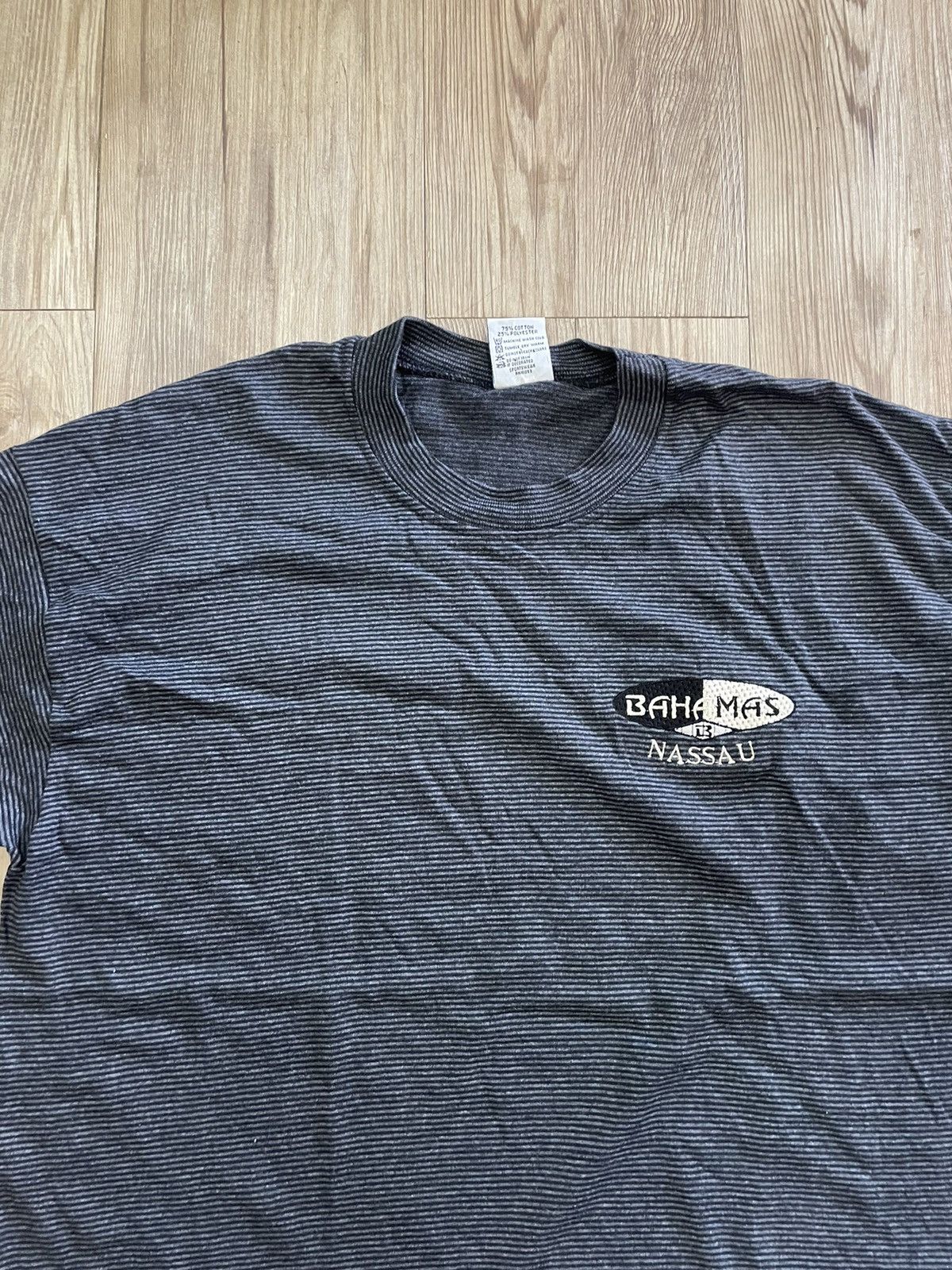 Other Vintage 90s Cal Cru Single Stitch Stripped T shirt Size US L / EU 52-54 / 3 - 6 Thumbnail
