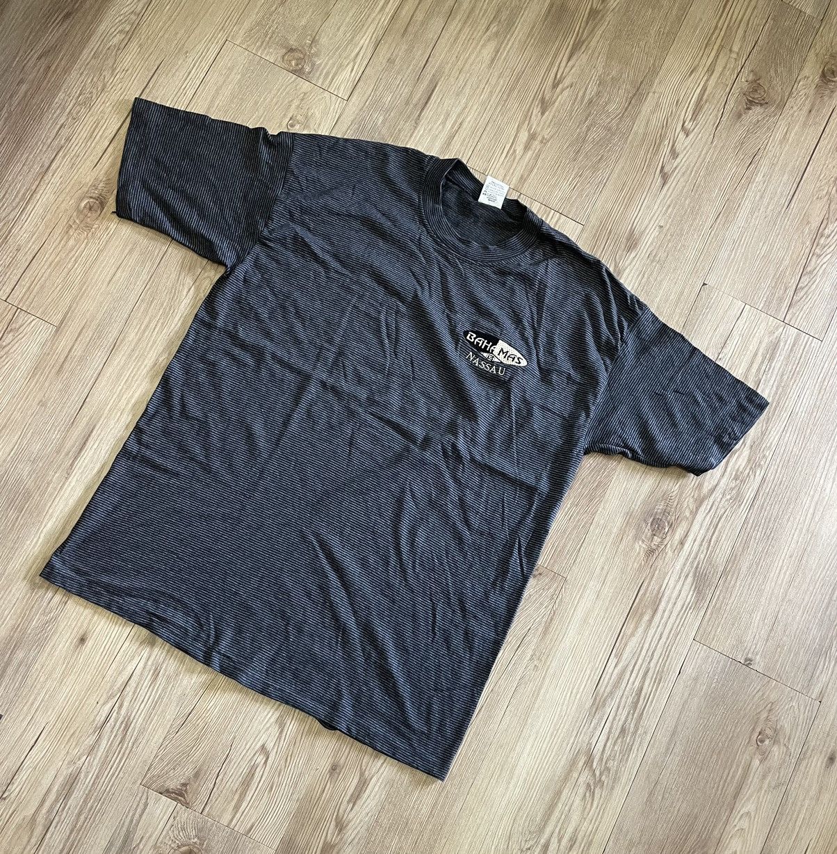Other Vintage 90s Cal Cru Single Stitch Stripped T shirt Size US L / EU 52-54 / 3 - 1 Thumbnail