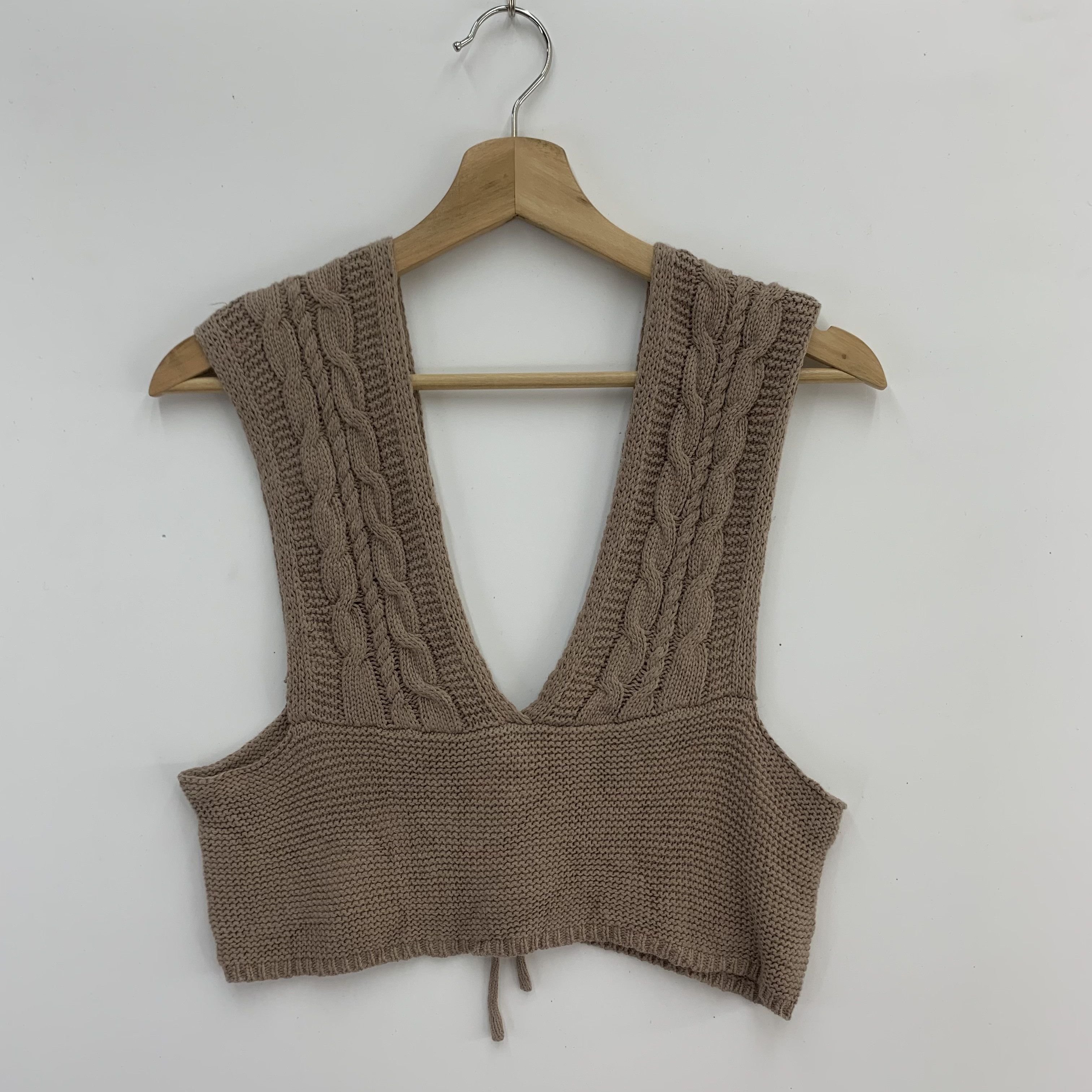 Handmade × Homespun Knitwear Vintage Wool Knit Tank Top Size US L / EU 52-54 / 3 - 2 Thumbnail