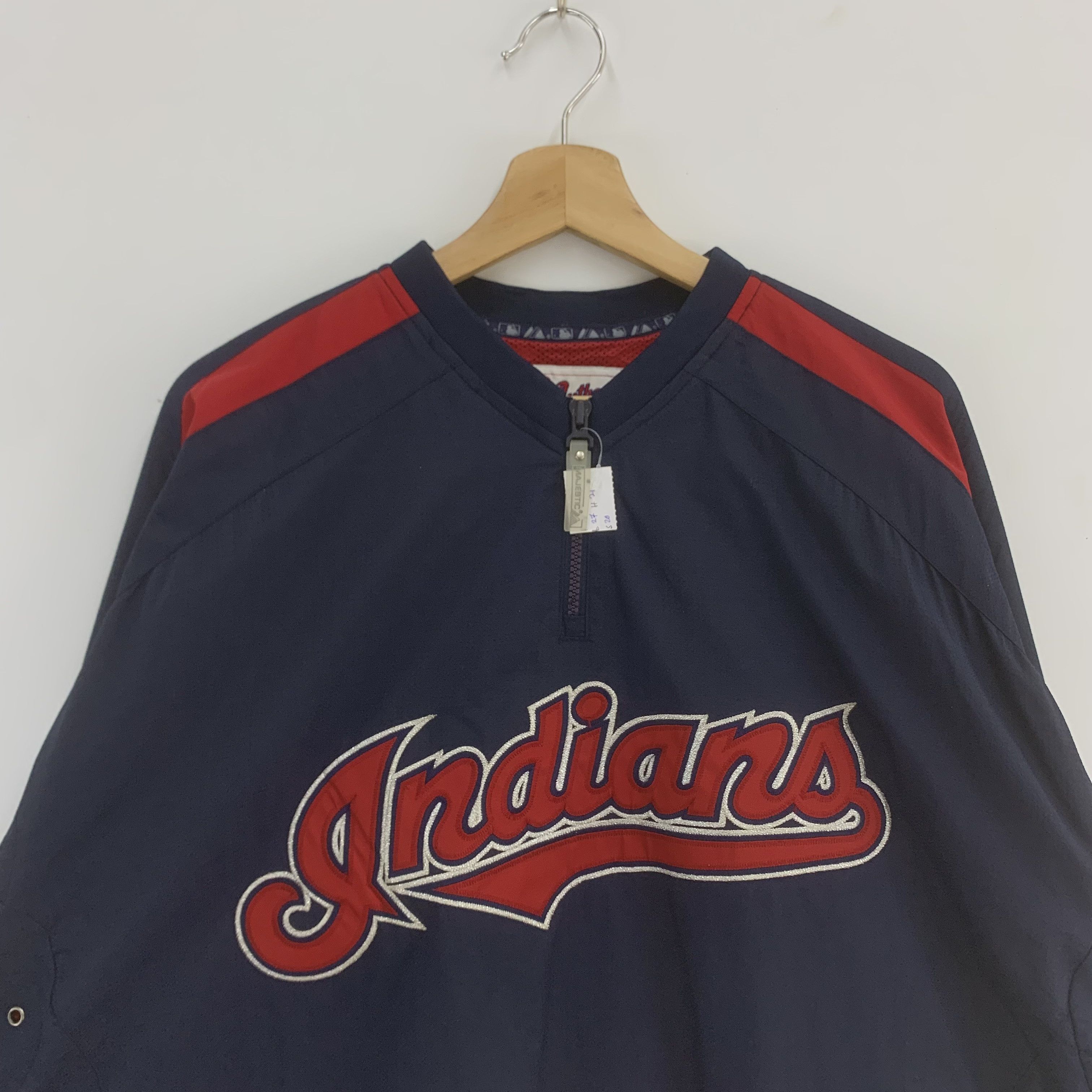 Majestic Vintage Indians Jacket Sportswear Size US L / EU 52-54 / 3 - 3 Thumbnail