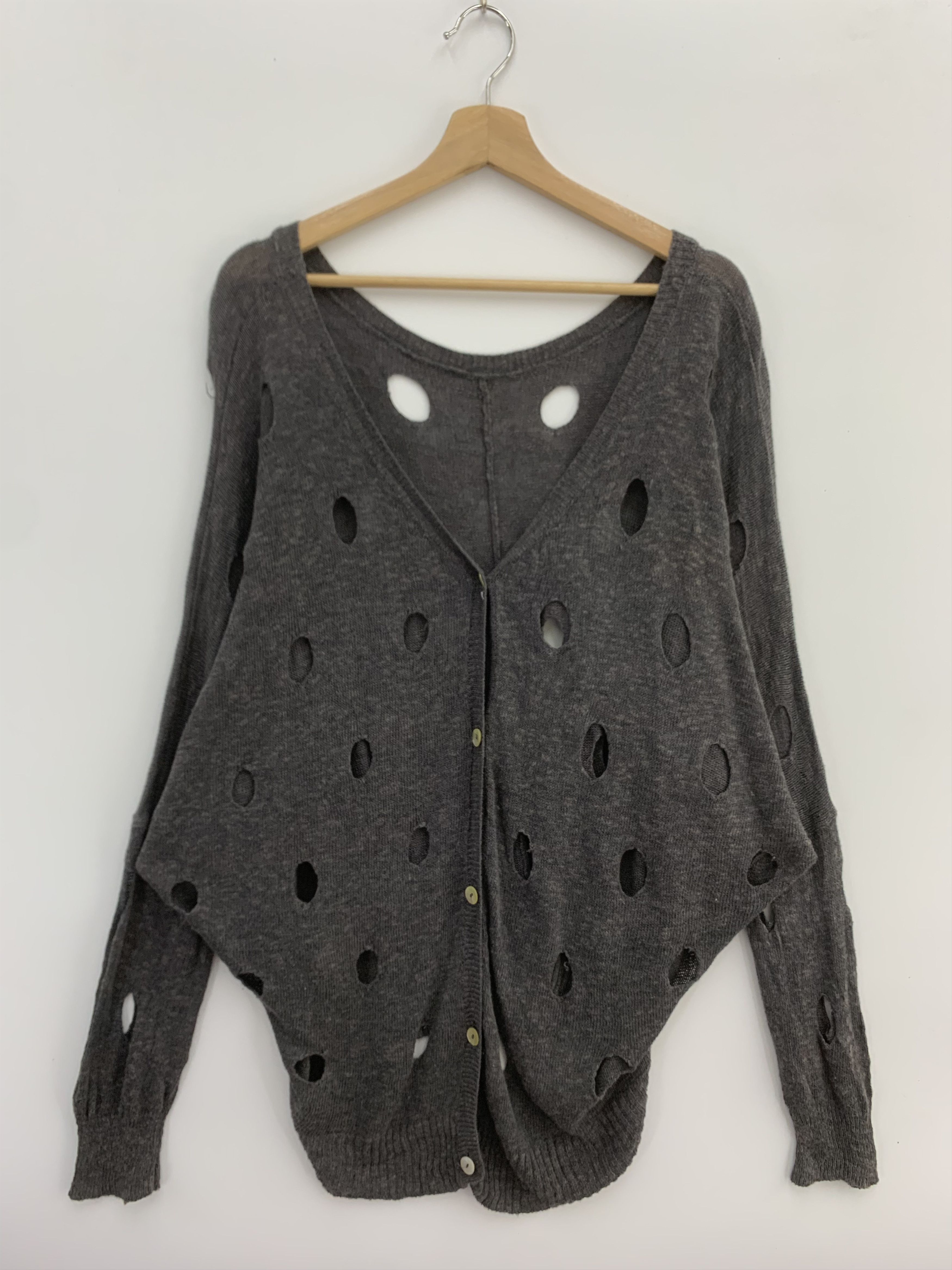 Aran Isles Knitwear Vintage Wool Distressed Cardigan Rare Design Size US S / EU 44-46 / 1 - 1 Thumbnail