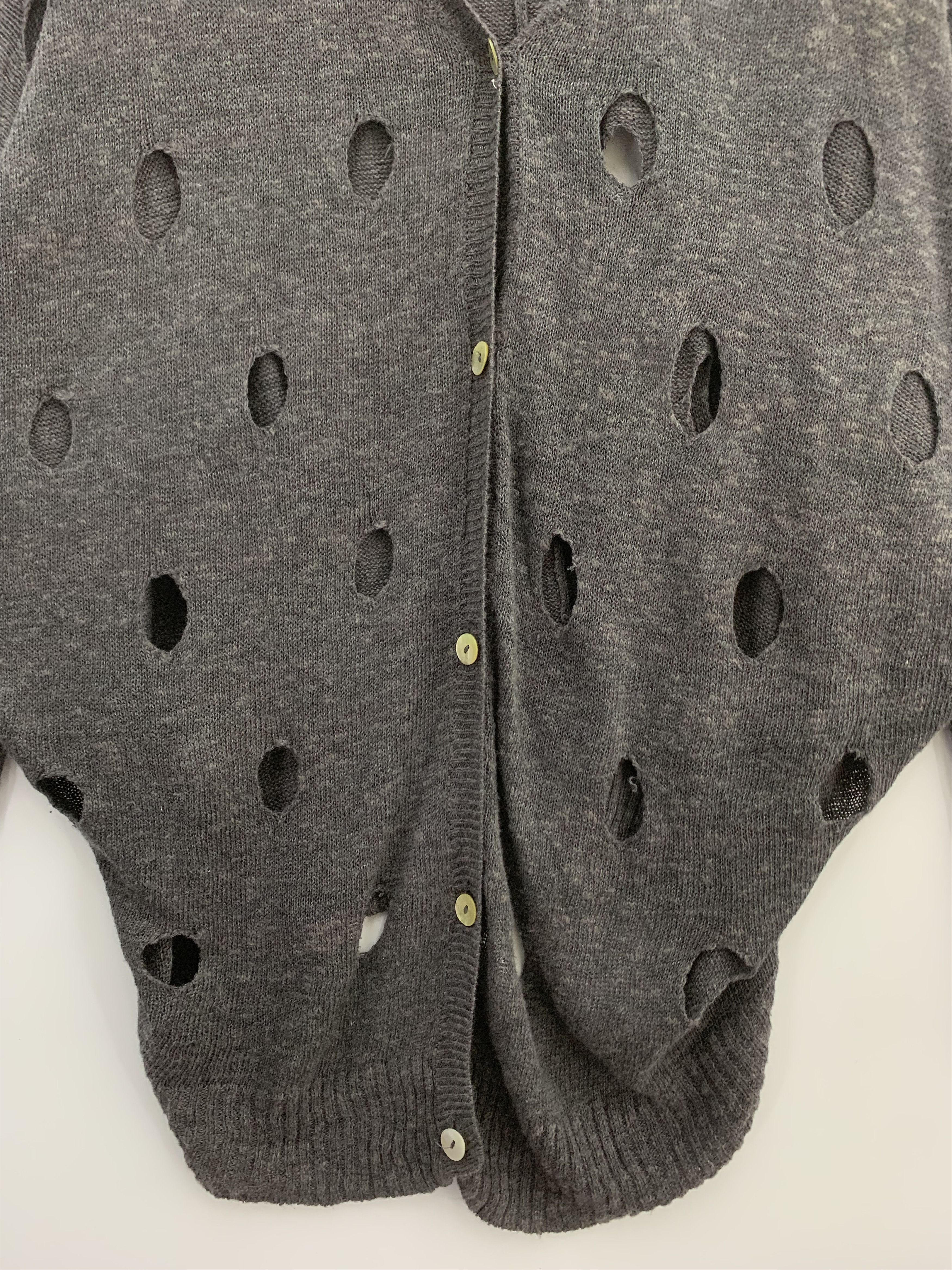 Aran Isles Knitwear Vintage Wool Distressed Cardigan Rare Design Size US S / EU 44-46 / 1 - 4 Thumbnail