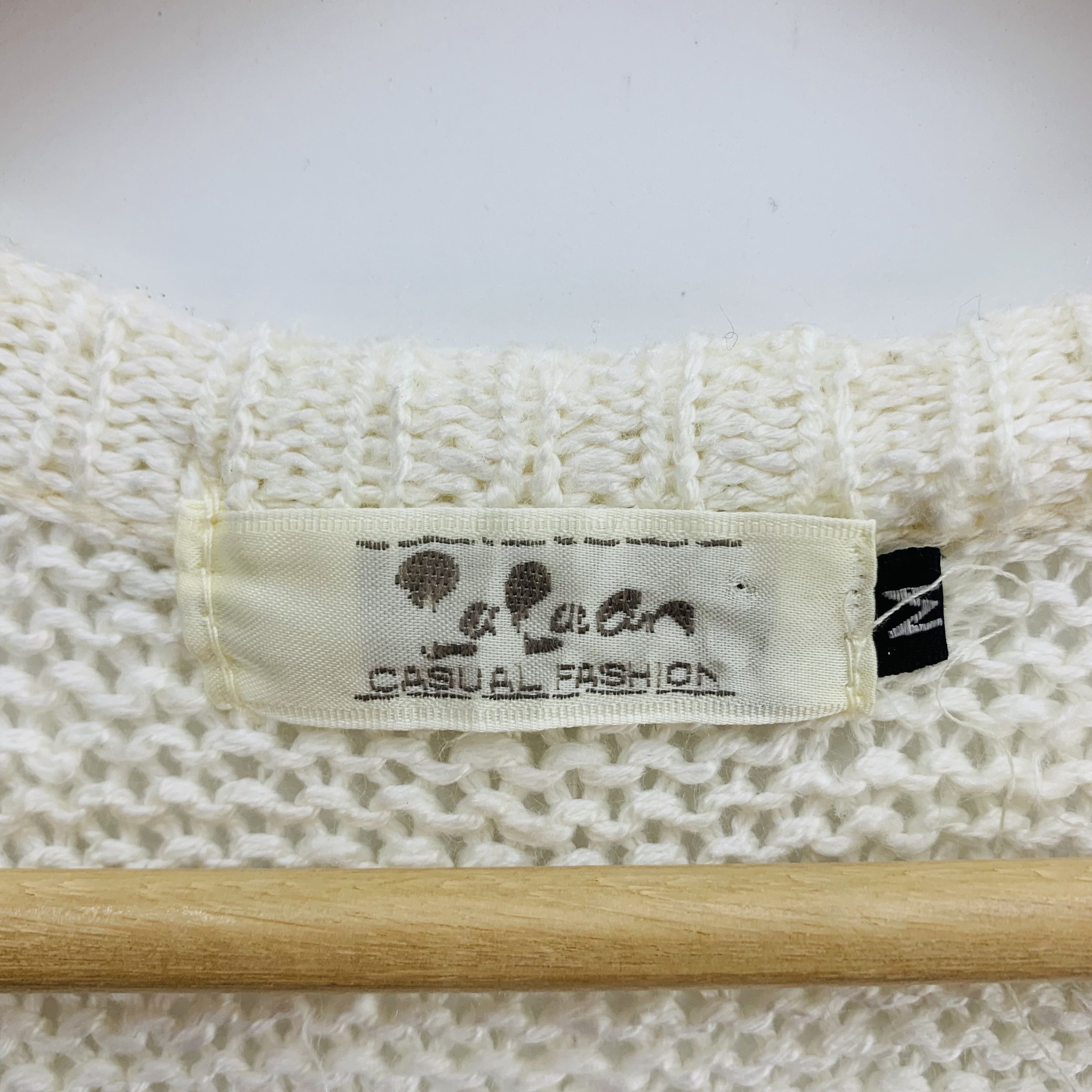 Handmade × Homespun Knitwear × Japanese Brand Vintage Handmade Wool Knit Cardigan Sleeveless Vest Knitted Size US M / EU 48-50 / 2 - 5 Thumbnail