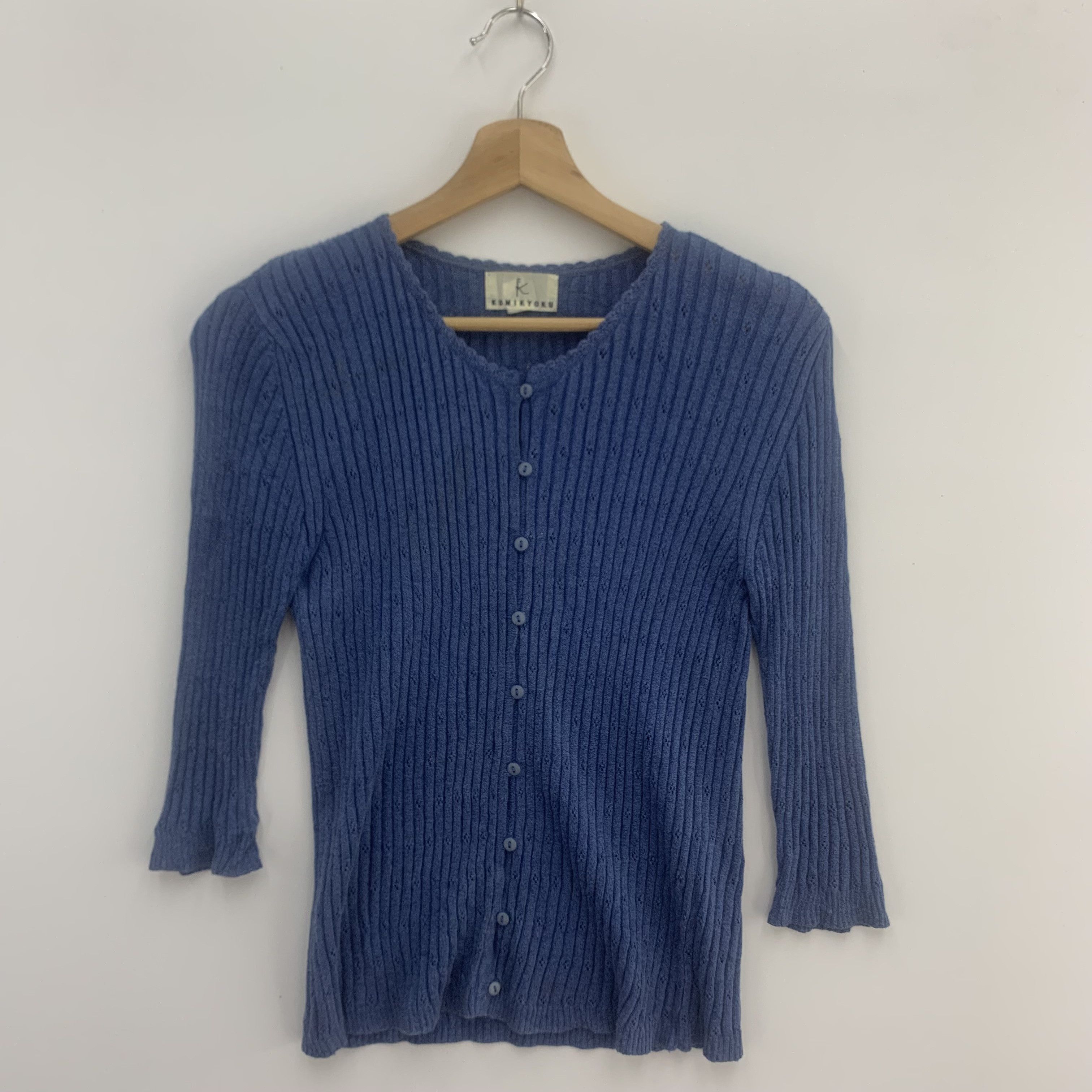 Kumikyoku Knit Sweater Wool Button Up