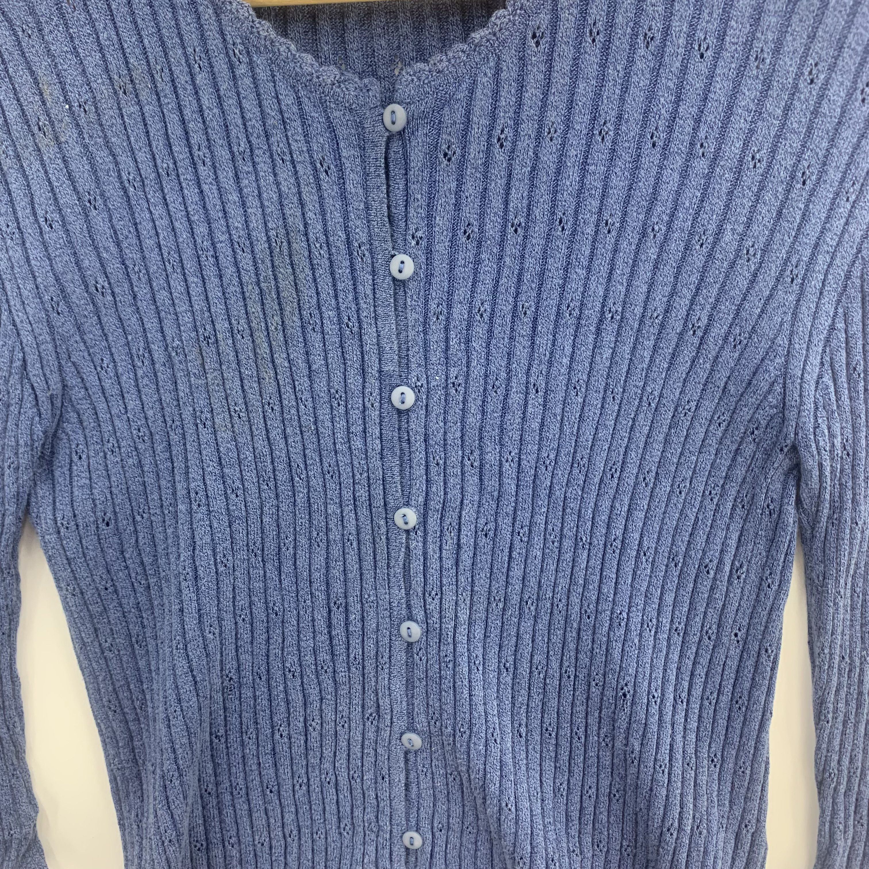 Kumikyoku Knit Sweater Wool Button Up