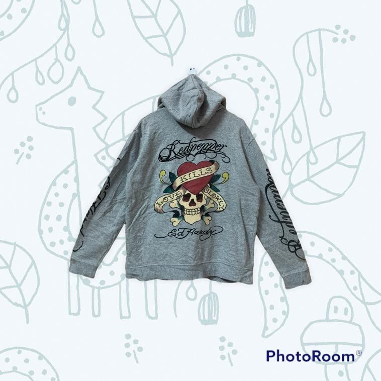 Ed Hardy × Streetwear Ed Hardy Red Pepper Sweater Hoodie | Grailed