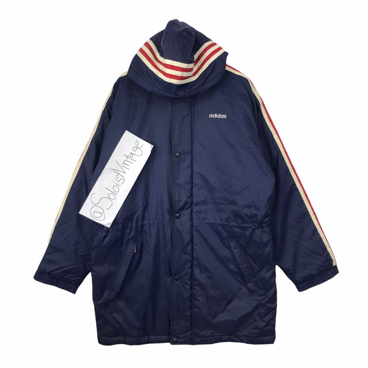 Adidas Vintage ADIDAS USA Sportswear Blue Parka Jacket Size US M / EU 48-50 / 2 - 2 Thumbnail