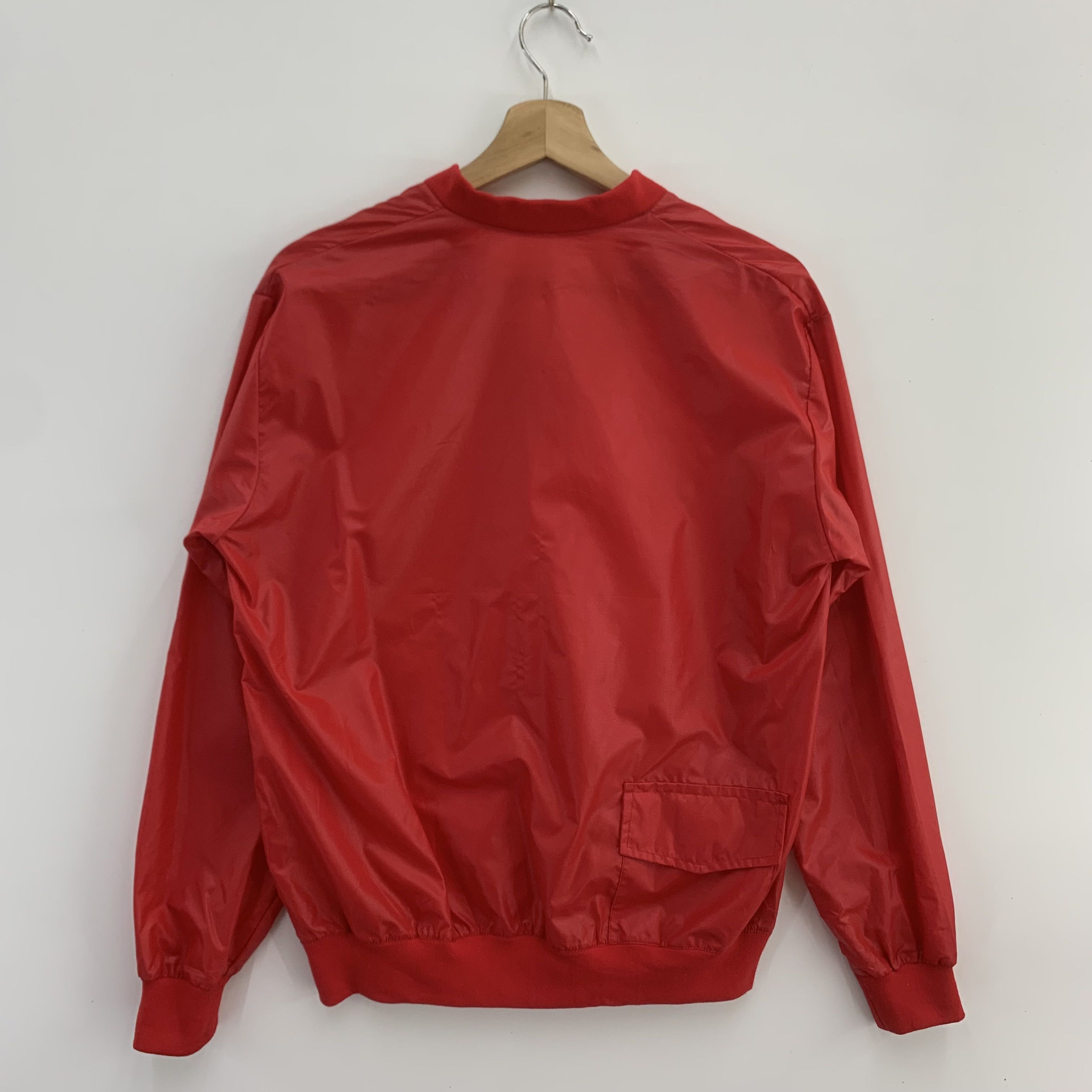 Vintage Vintage Plain Sweatshirt V Neck Red Colour Size US M / EU 48-50 / 2 - 2 Thumbnail