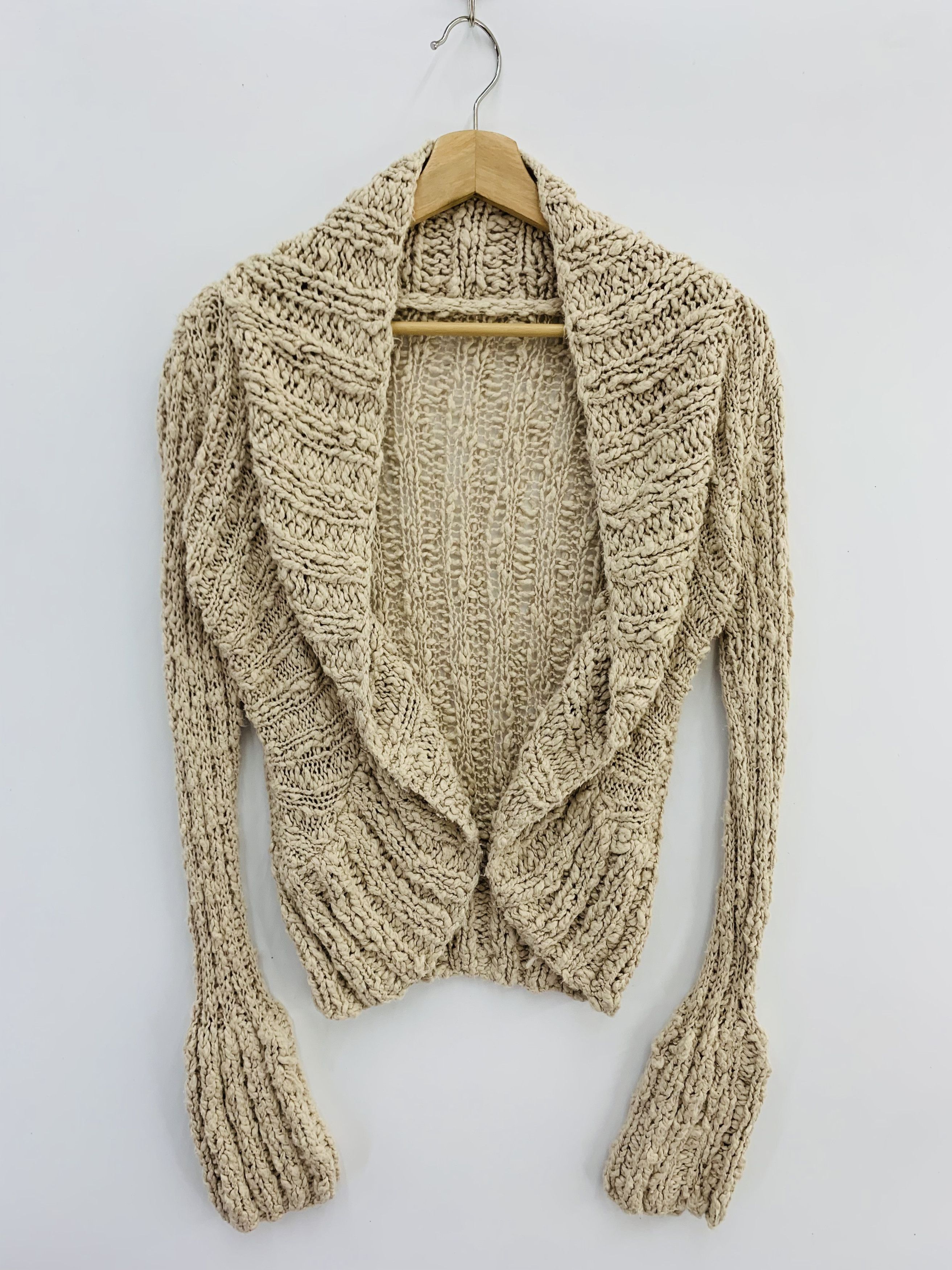 Aran Isles Knitwear Vintage Wool Crochet Knit Cardigan Sweater Size US S / EU 44-46 / 1 - 1 Thumbnail