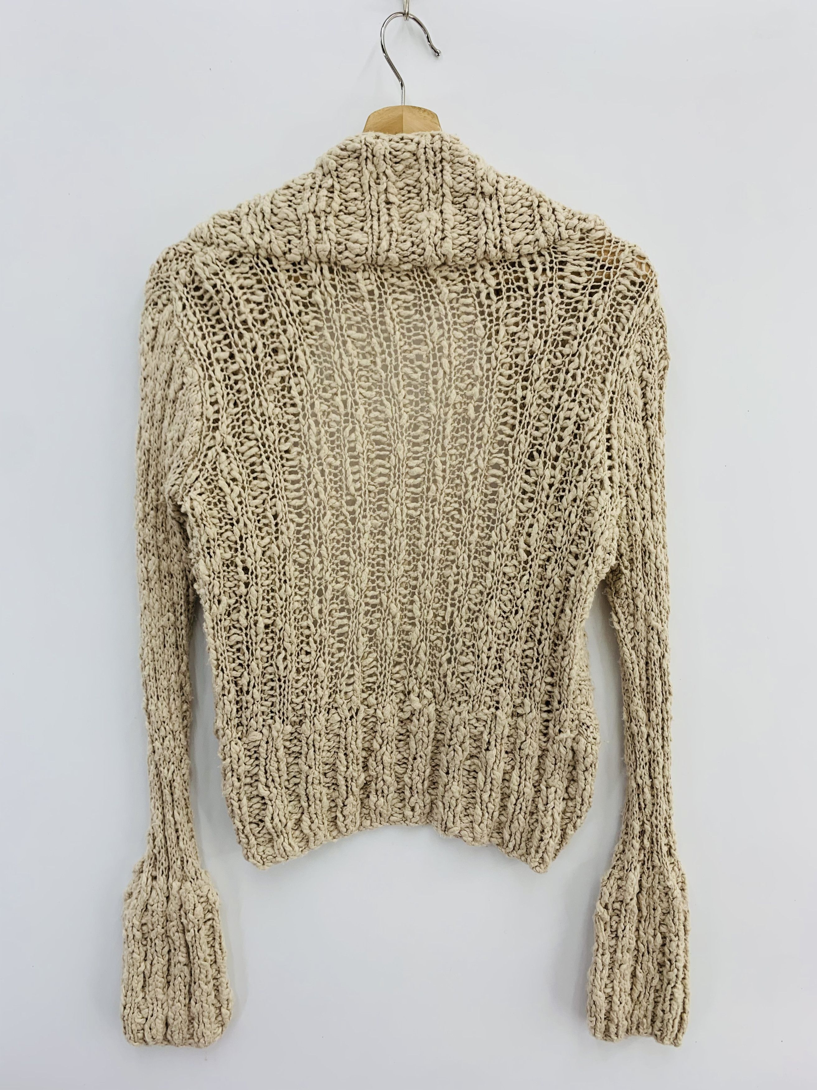 Aran Isles Knitwear Vintage Wool Crochet Knit Cardigan Sweater Size US S / EU 44-46 / 1 - 3 Thumbnail