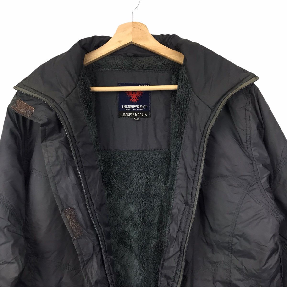 Vintage THE BROWN SHOP Woolen Store Grey Jacket Parka Size US L / EU 52-54 / 3 - 5 Thumbnail