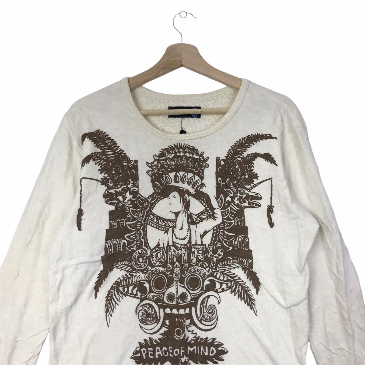 Vintage NCYHAIT PEACE Of MIND Japanese Brand White Shirt Size US M / EU 48-50 / 2 - 3 Thumbnail