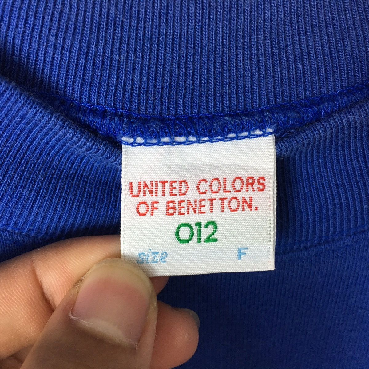 Benetton 012 BENETTON Italy Formula One F1 RacingTeam Blue Sweatshirt Size US L / EU 52-54 / 3 - 3 Thumbnail