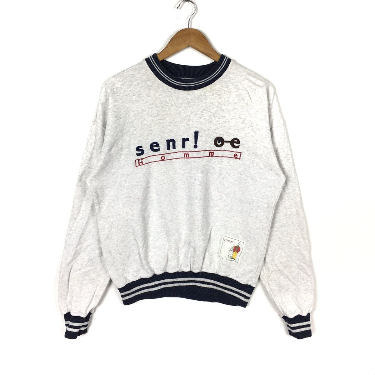 Japanese Brand Vintage SENRI OE HOMME Japanese Brand Embroidered Sweatshirt Size US L / EU 52-54 / 3 - 1 Thumbnail