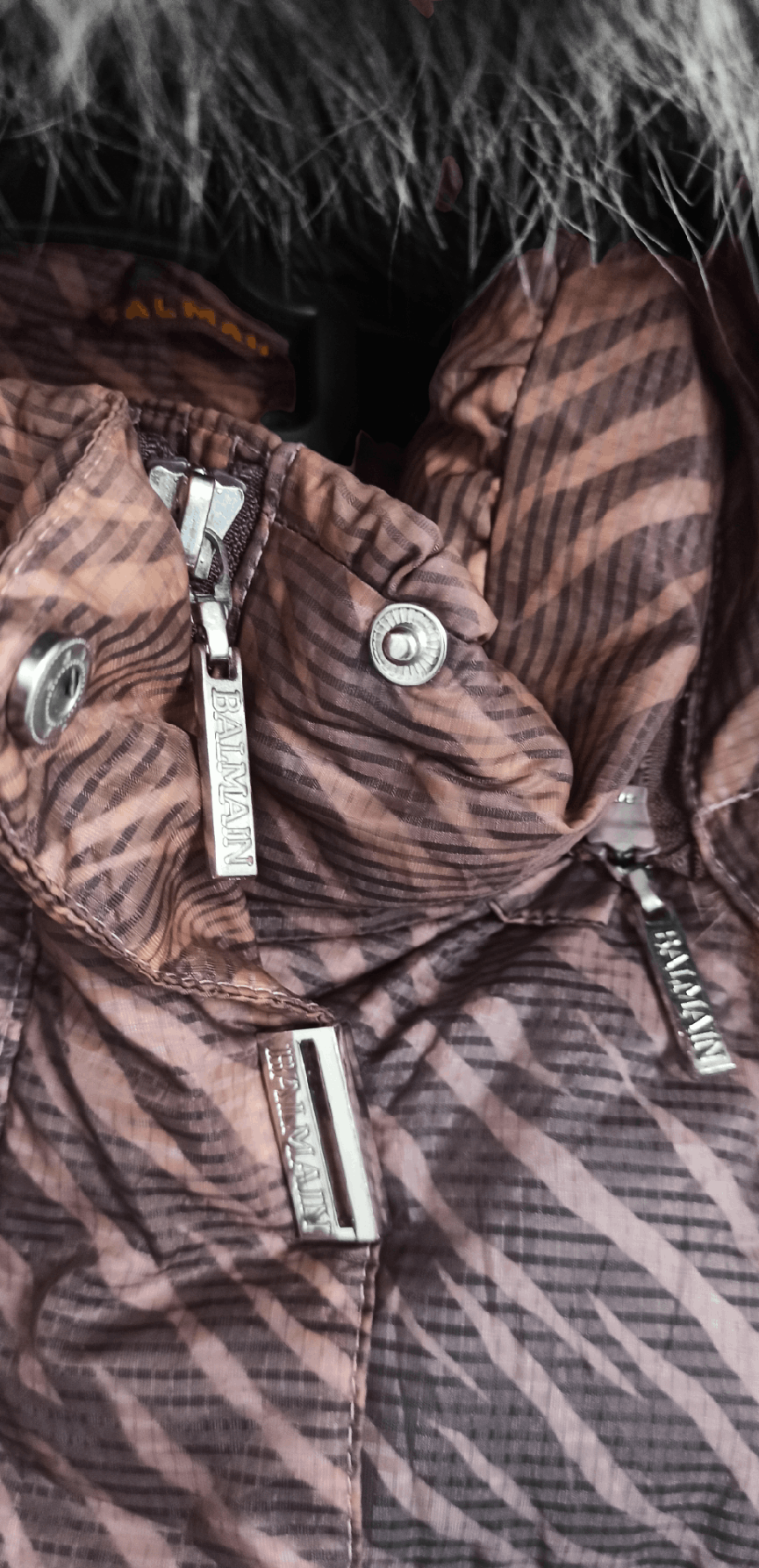 Balmain Balmain Sun Faded Stripe Print Parka Puffer Jacket Size US L / EU 52-54 / 3 - 10 Thumbnail