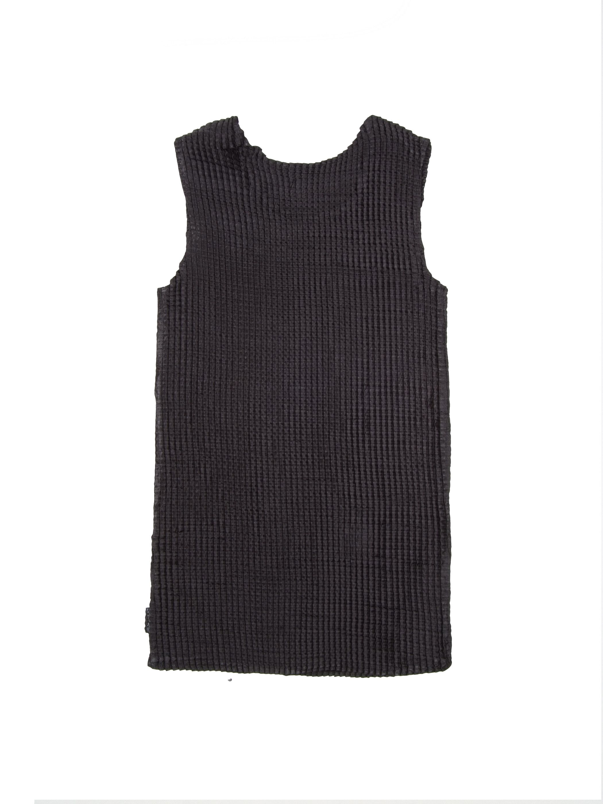 Vintage Vintage Pleated Sleeveless Black Top Tank Issey Alternative Size S / US 4 / IT 40 - 2 Thumbnail