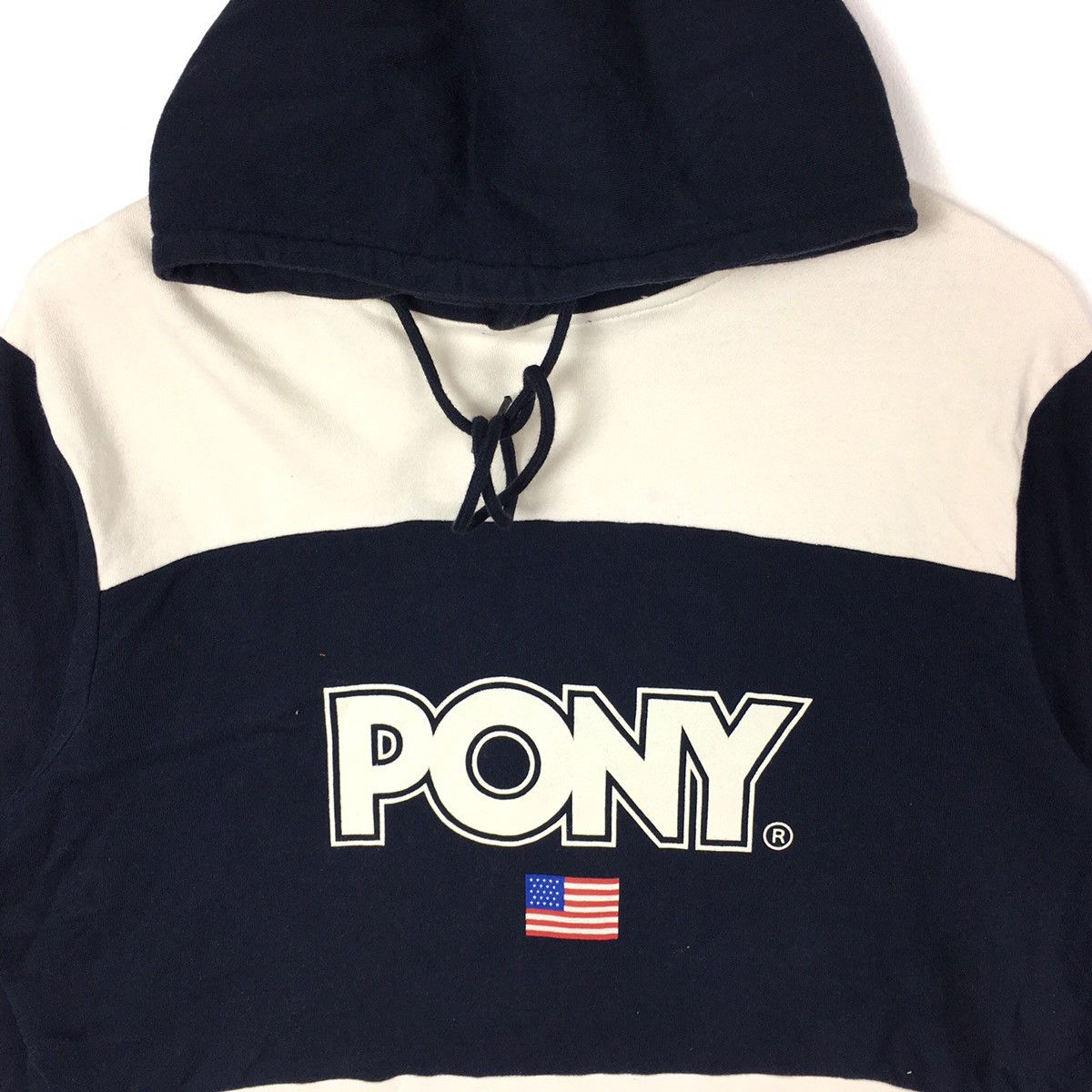 PONY PONY NEW YORK Color Block Big Logo White Black Hoodie Size US M / EU 48-50 / 2 - 2 Thumbnail
