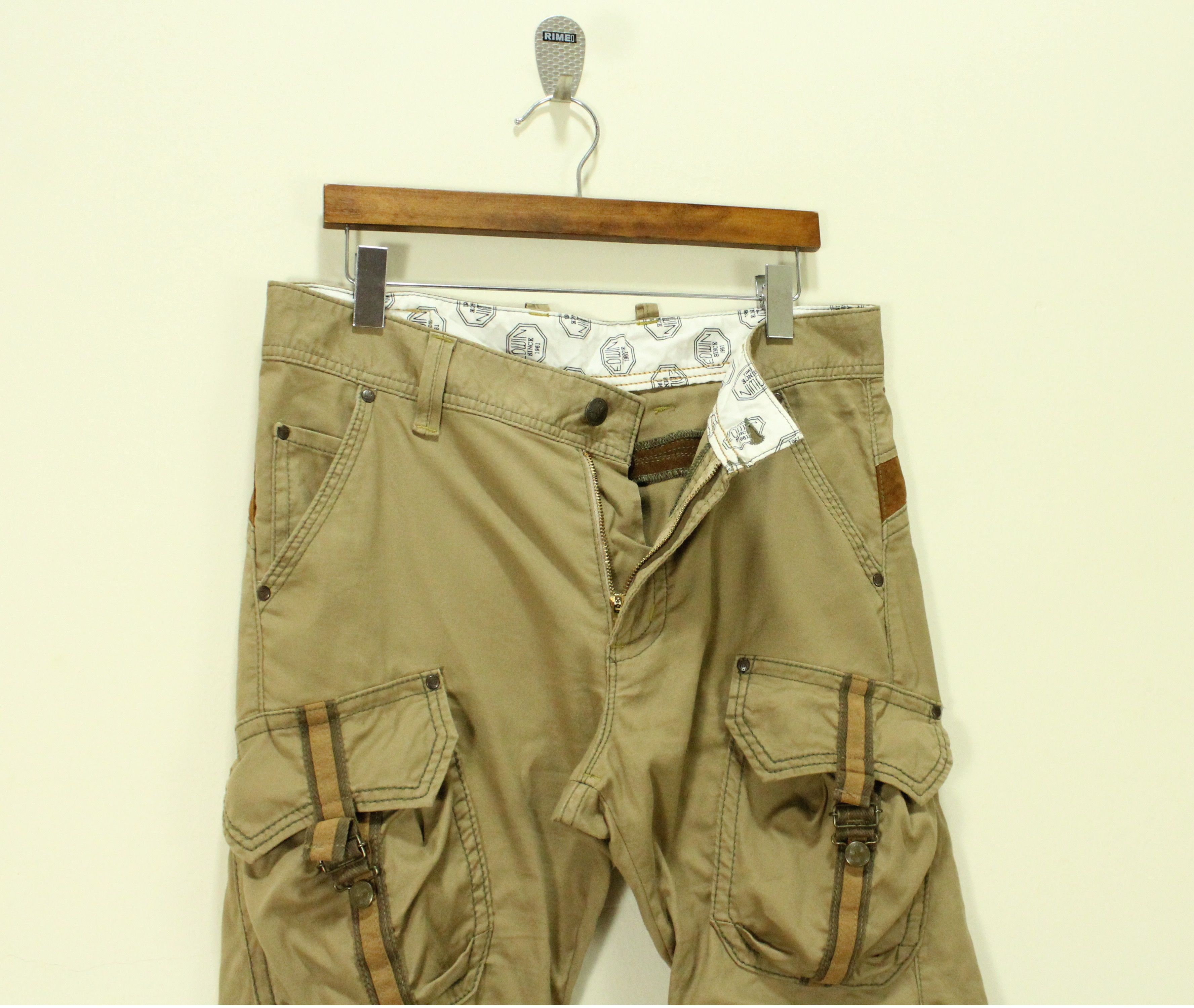 Edwin × Japanese Brand EDWIN Pants Cargos Utility Front Pockets Pants Stretchy Size US 34 / EU 50 - 13 Thumbnail