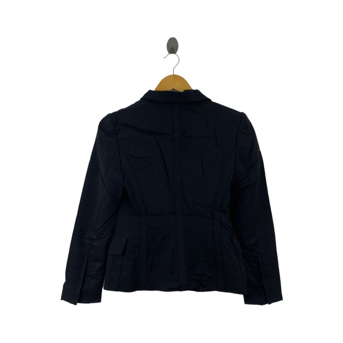 Gucci Vintage GUCCI Plain Black Blazer Coat Size 44S - 4 Thumbnail