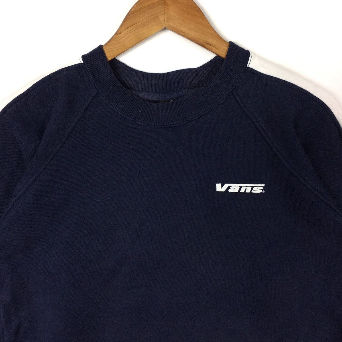 Vans Vintage 90s VANS SKATE USA Skateboard Skater Blue Sweatshirt Size US M / EU 48-50 / 2 - 2 Thumbnail