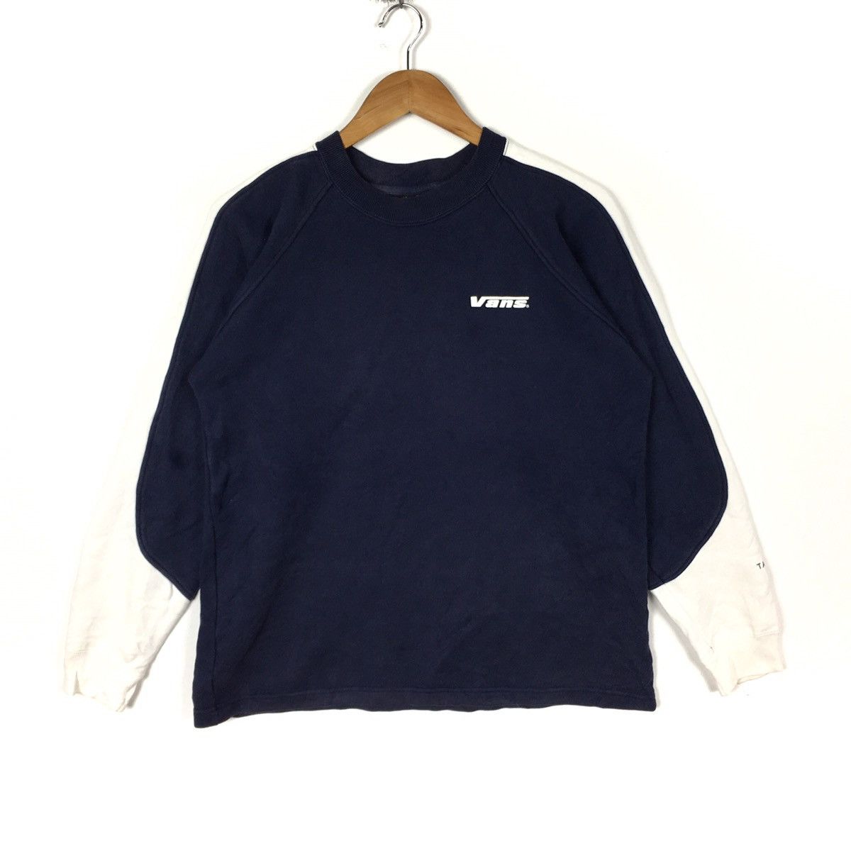 Vans Vintage 90s VANS SKATE USA Skateboard Skater Blue Sweatshirt Size US M / EU 48-50 / 2 - 1 Thumbnail