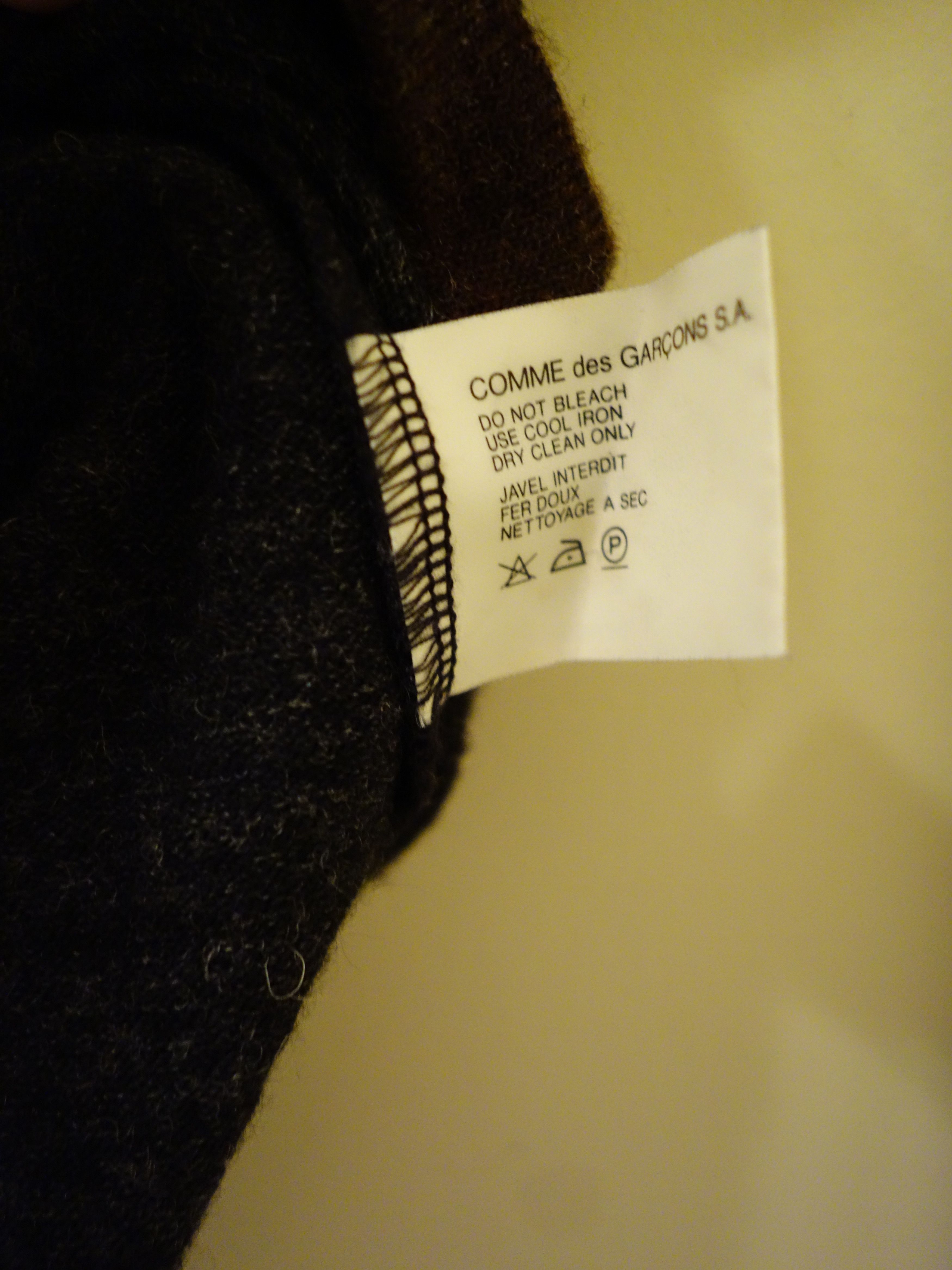 Comme des Garcons Bi-Color Half Zip Wool Blend Mock Neck Sweater Size US S / EU 44-46 / 1 - 3 Thumbnail