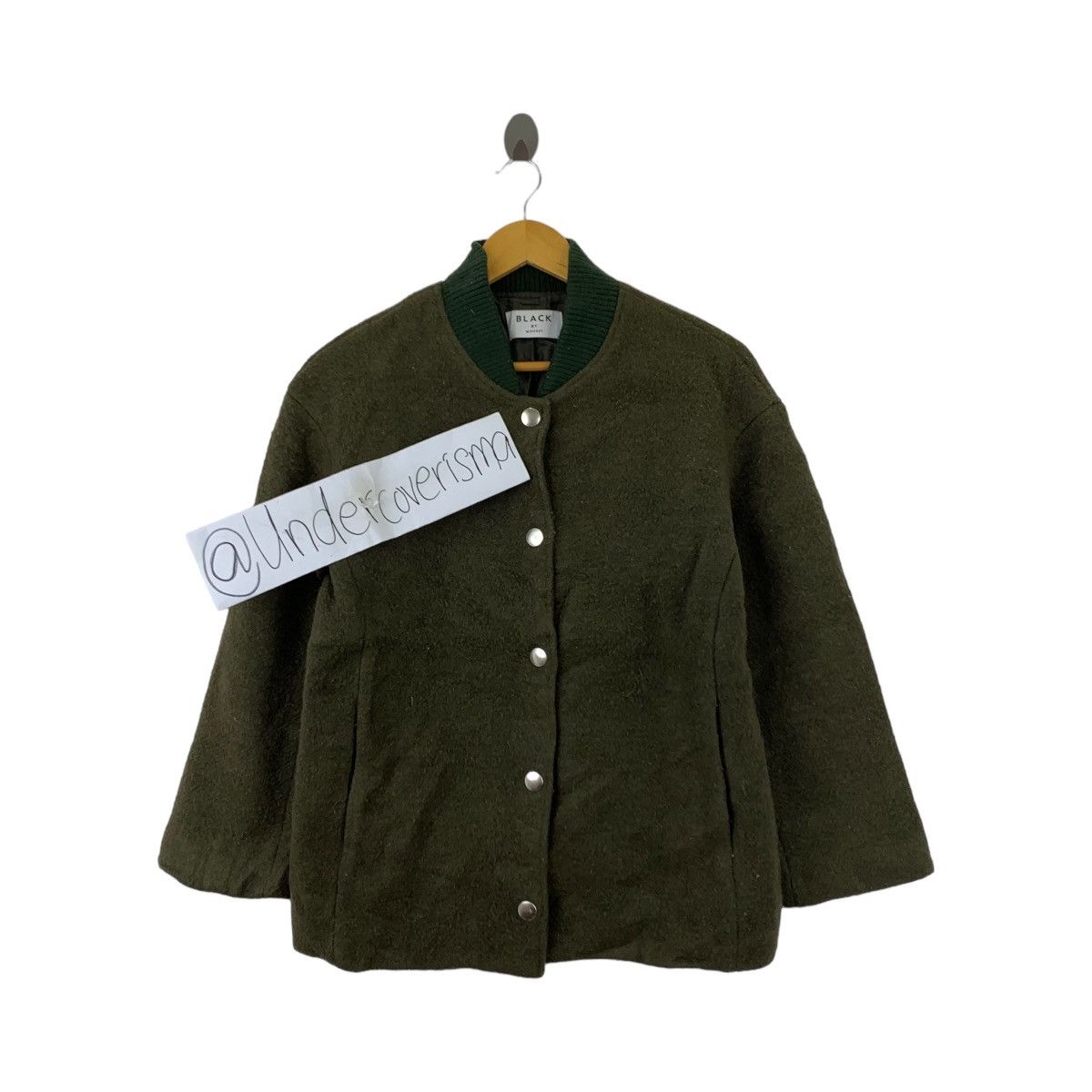 MOUSSY Vintage 90s BLACK By MOUSSY Japanese Brand Snap Button Wool Size US M / EU 48-50 / 2 - 1 Thumbnail