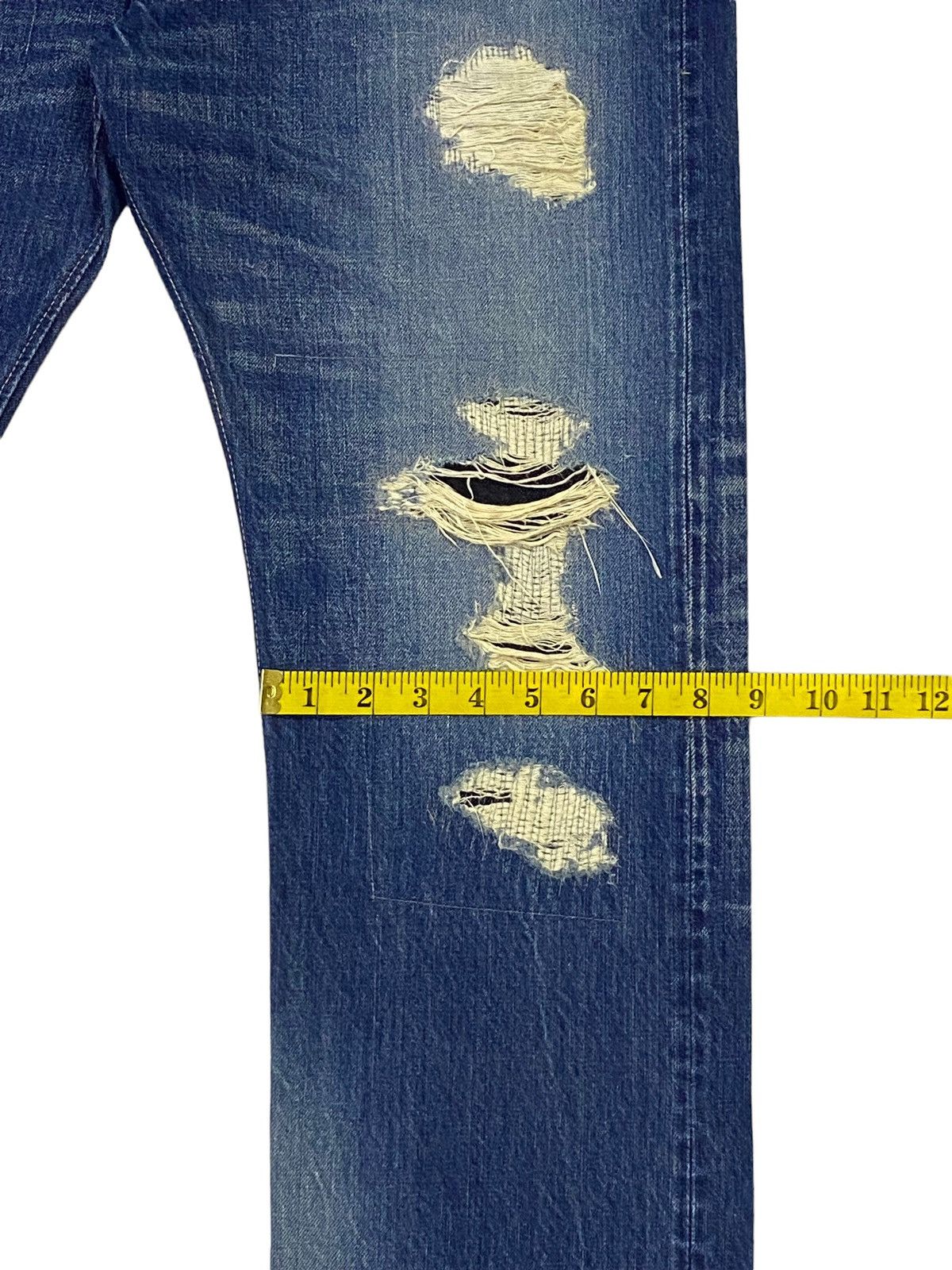 Sugar Cane × Toyo Enterprises Vintage Suger Cane Ripped Distressed Denim Pants Size US 34 / EU 50 - 9 Thumbnail