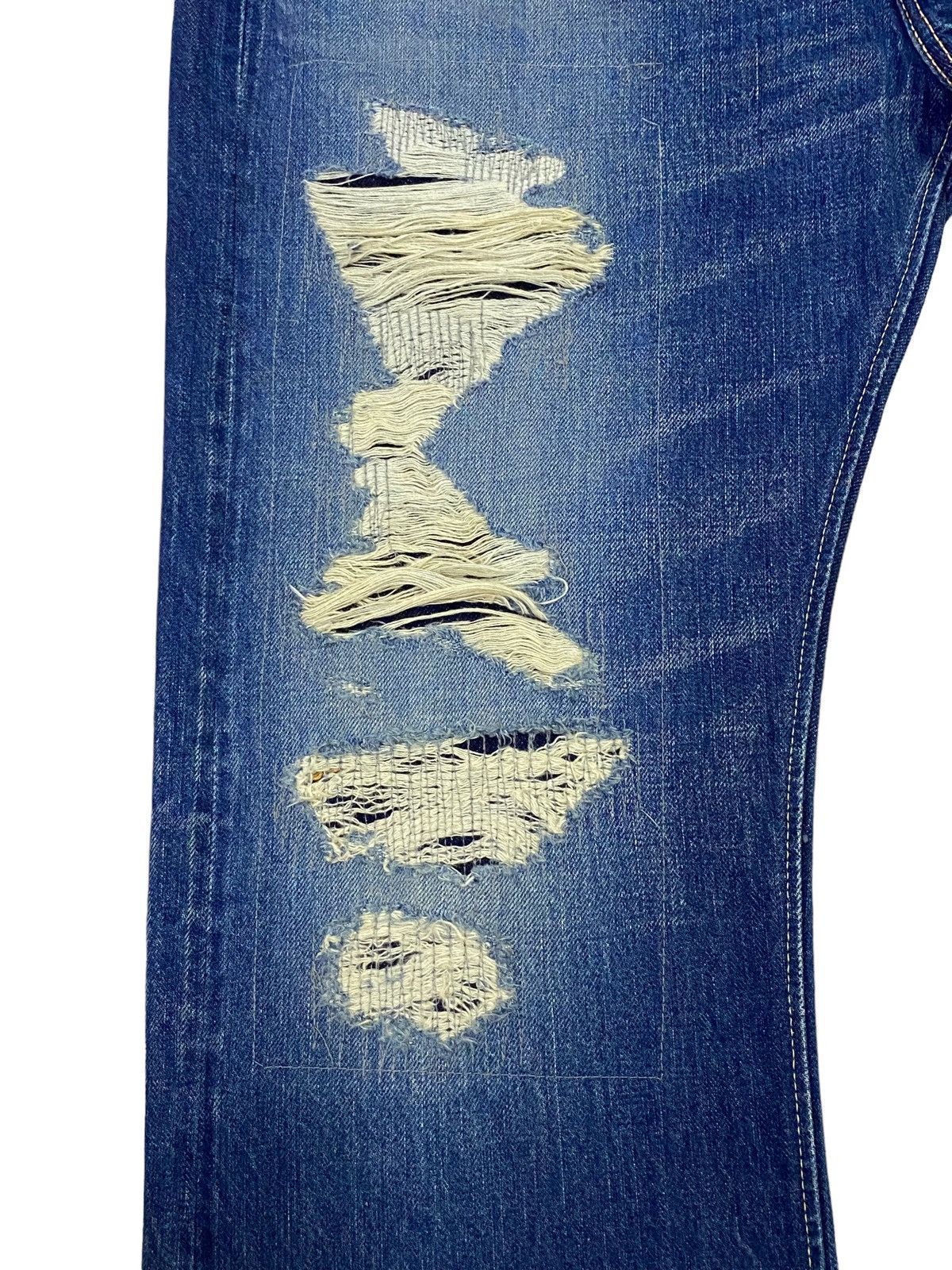 Sugar Cane × Toyo Enterprises Vintage Suger Cane Ripped Distressed Denim Pants Size US 34 / EU 50 - 18 Thumbnail