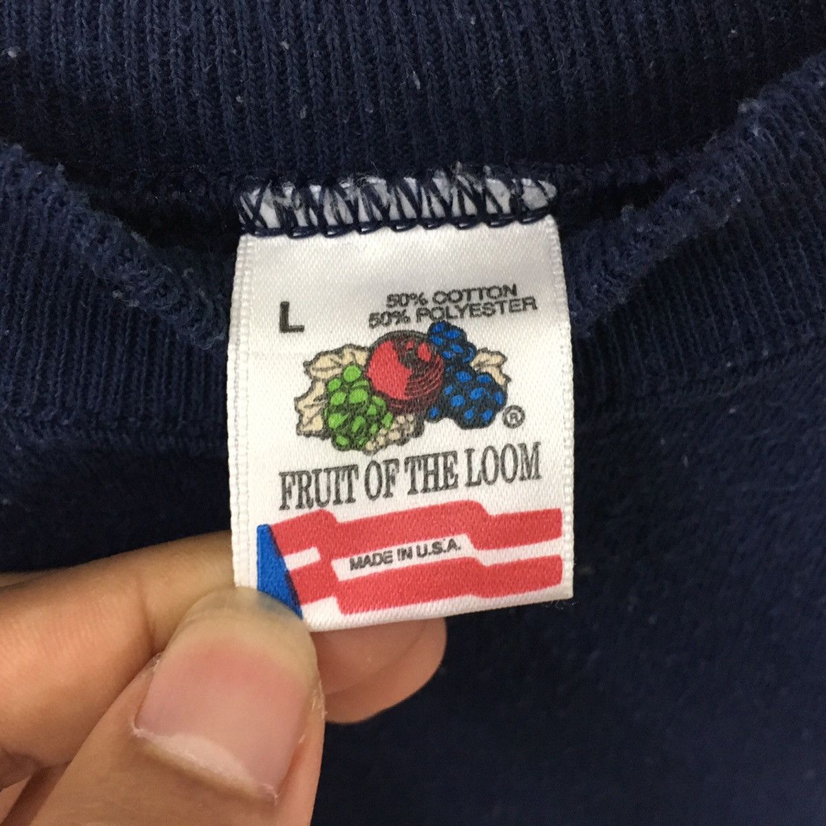 Vintage Vintage 90s USA Do I Yell Fore Or Duck Golf Blue Sweatshirt Size US L / EU 52-54 / 3 - 3 Thumbnail
