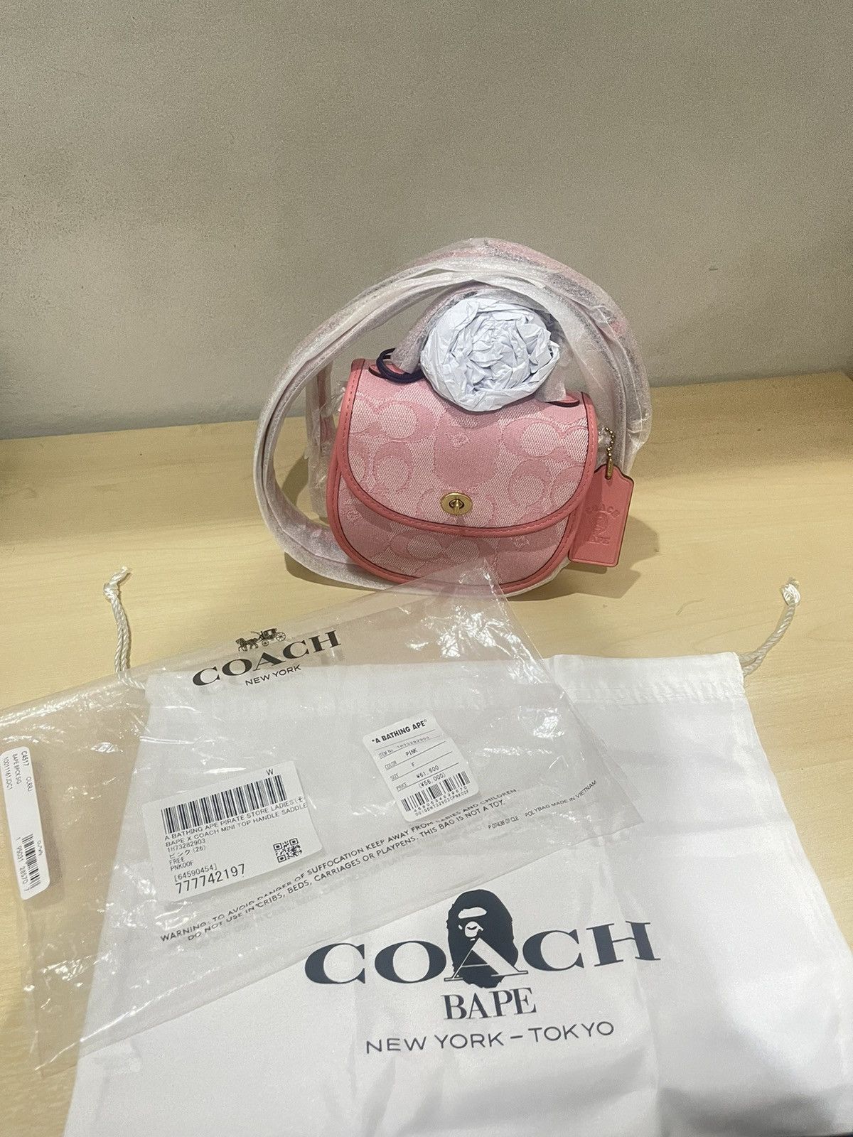 Pink Coach Bape Bag | Grailed