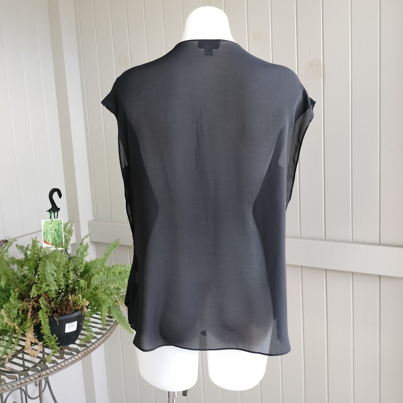 Designer × Vintage Witchery Top Blouse Asymetrical Petal Sleeve Corporate Size M / US 6-8 / IT 42-44 - 4 Thumbnail