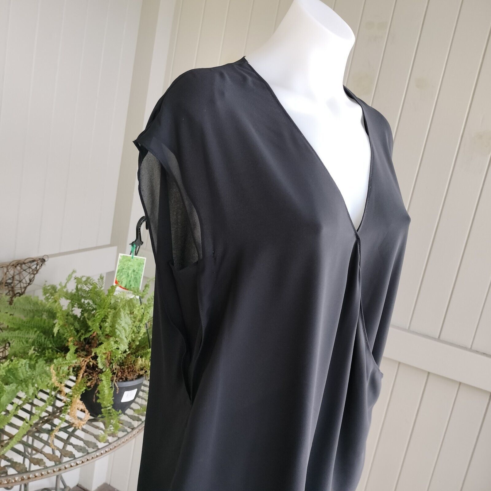 Designer × Vintage Witchery Top Blouse Asymetrical Petal Sleeve Corporate Size M / US 6-8 / IT 42-44 - 5 Thumbnail