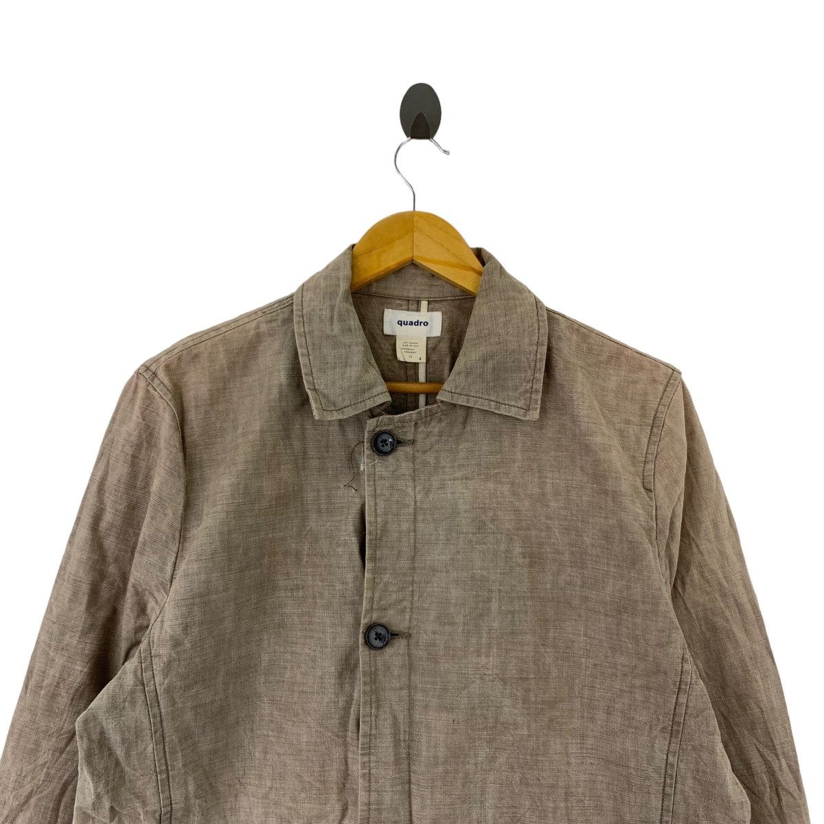 Japanese Brand Vintage 90s QUADRO Japanese Brand Beige Long Coat Parka Size US M / EU 48-50 / 2 - 2 Thumbnail