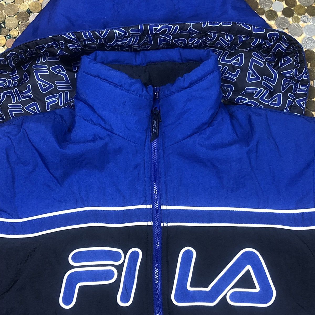 Fila Fila big logo spring puffer jacket Size US M / EU 48-50 / 2 - 3 Thumbnail