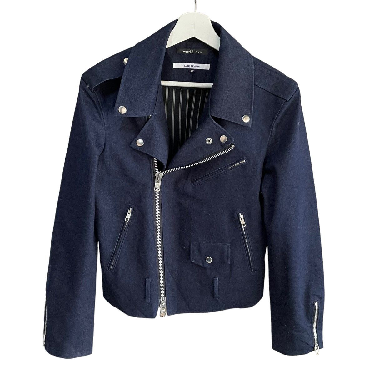Japanese Brand × Seditionaries 💥 JAPAN WORLD EXE DOUBLE COLLAR NAVY SEDITIONARIES JACKET Size US M / EU 48-50 / 2 - 1 Thumbnail