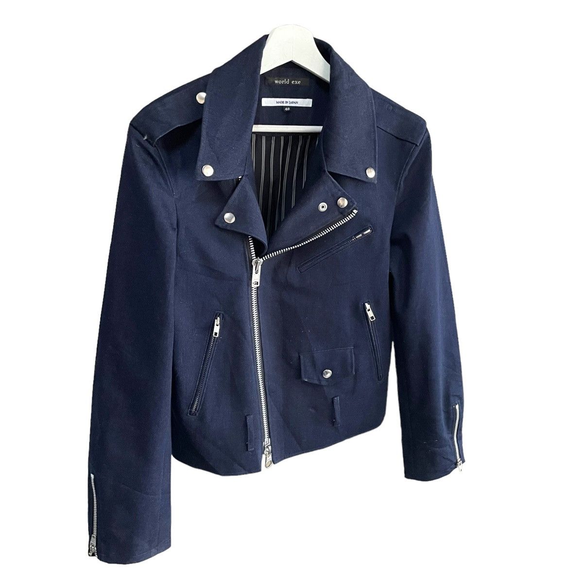 Japanese Brand × Seditionaries 💥 JAPAN WORLD EXE DOUBLE COLLAR NAVY SEDITIONARIES JACKET Size US M / EU 48-50 / 2 - 2 Thumbnail