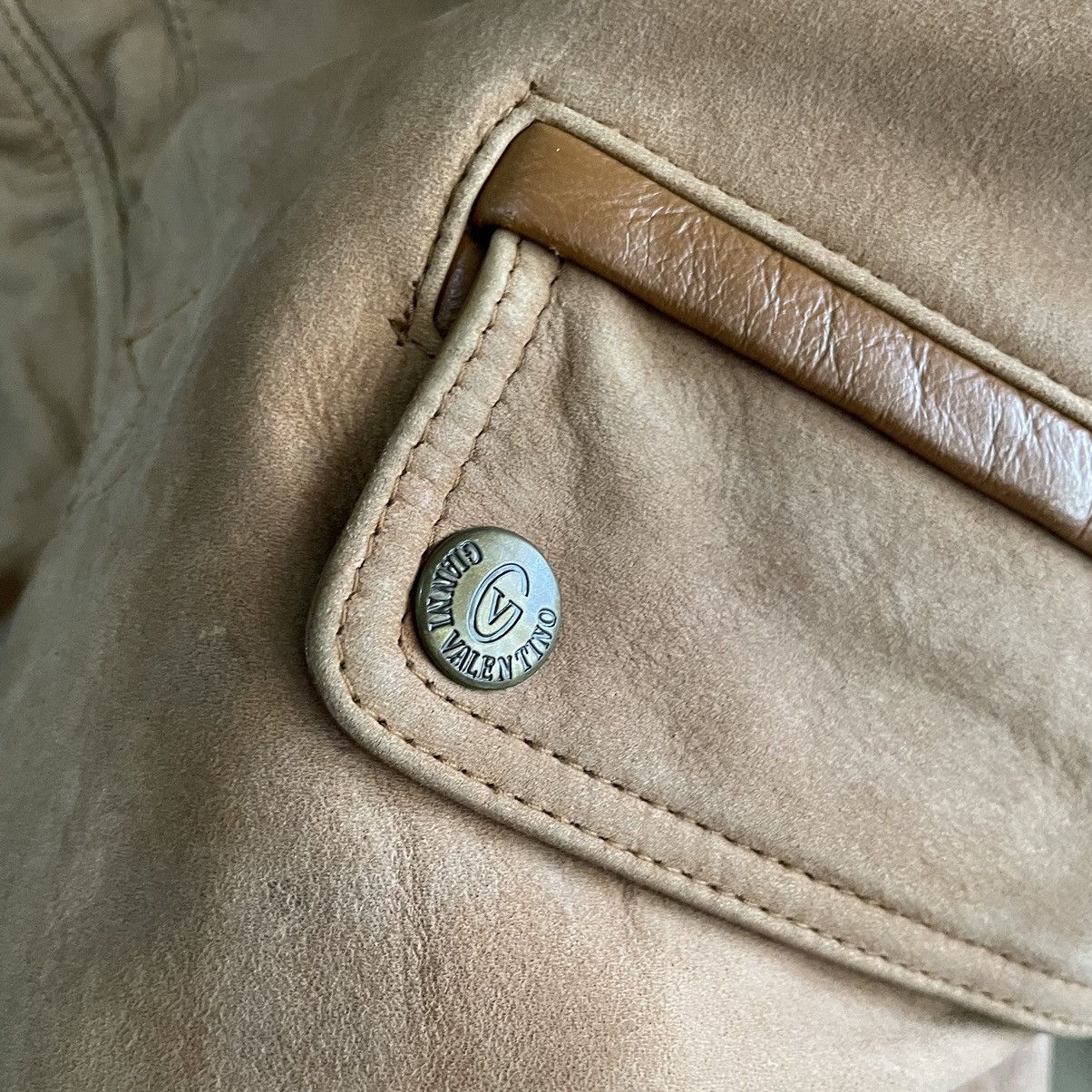 Gianni Valentino × Valentino 💥 VINTAGE GIANNI VALENTINO SUEDE LEATHER JACKET Size US XL / EU 56 / 4 - 13 Thumbnail
