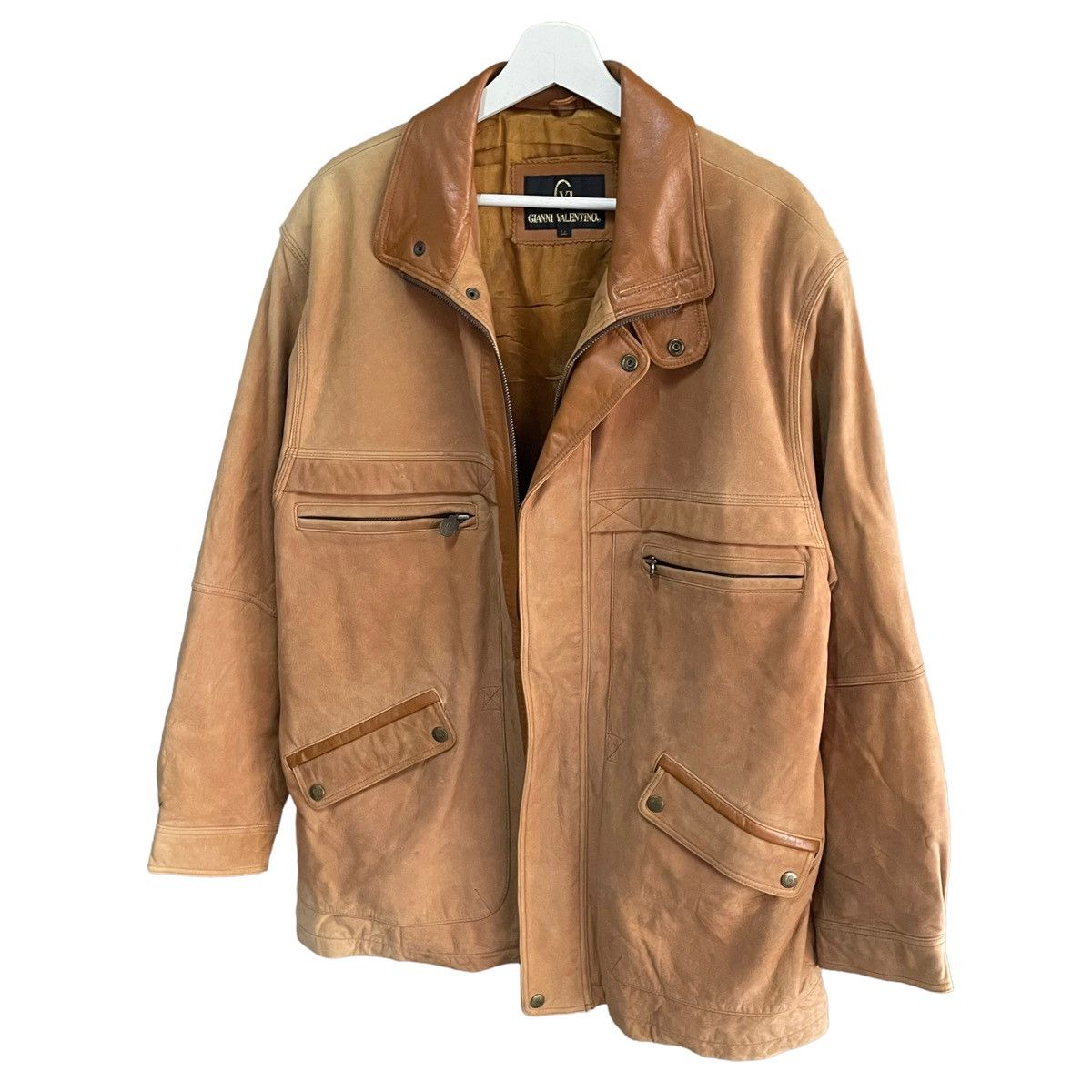 Gianni Valentino × Valentino 💥 VINTAGE GIANNI VALENTINO SUEDE LEATHER JACKET Size US XL / EU 56 / 4 - 2 Thumbnail