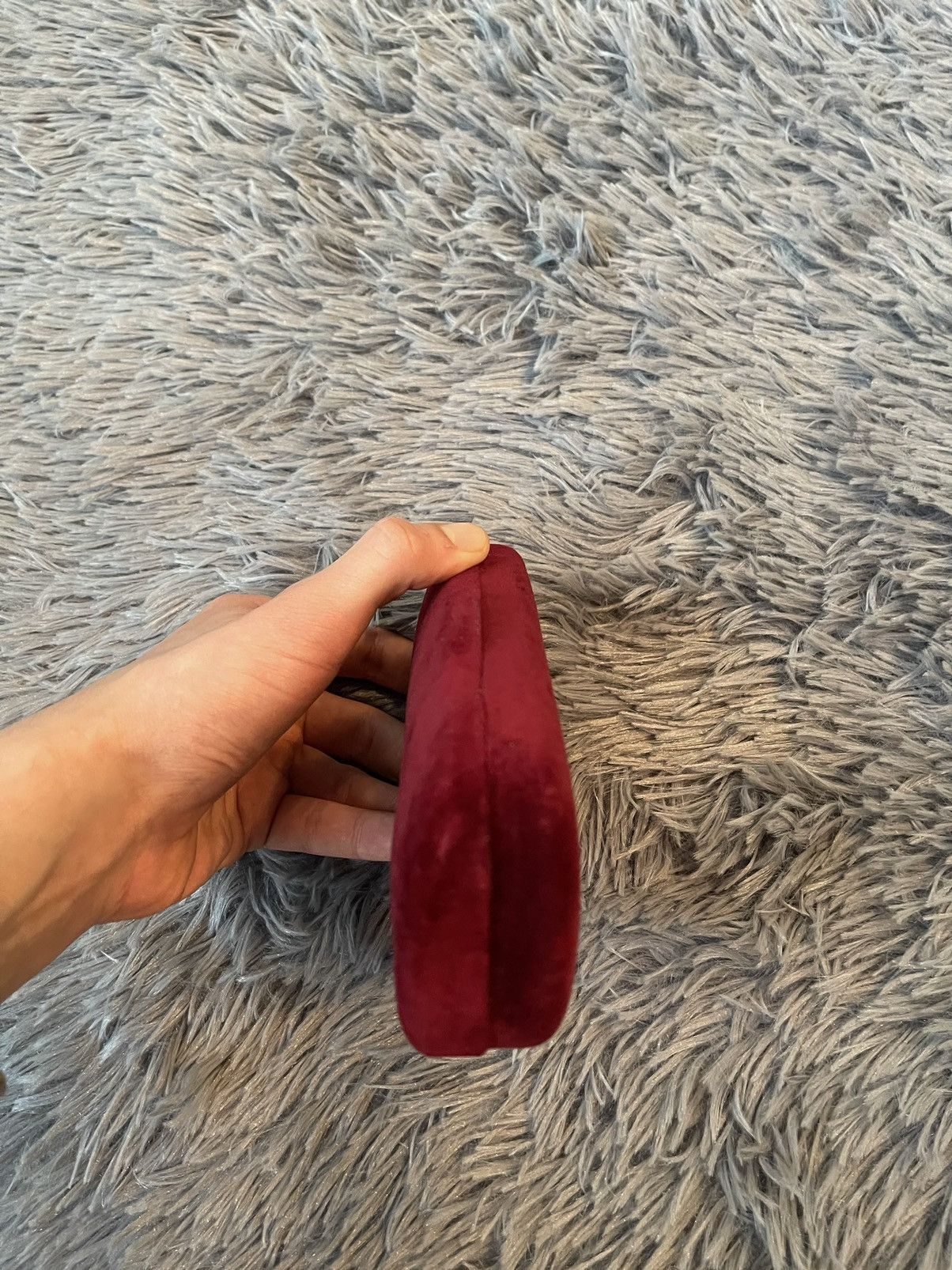 Gucci × Vintage Gucci velvet velour burgundy glasses case Size ONE SIZE - 6 Thumbnail