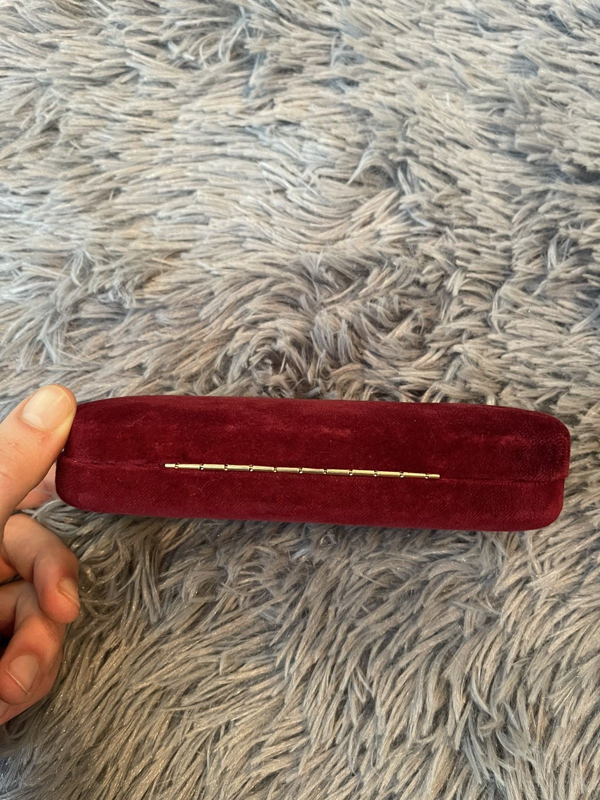 Gucci × Vintage Gucci velvet velour burgundy glasses case Size ONE SIZE - 5 Thumbnail