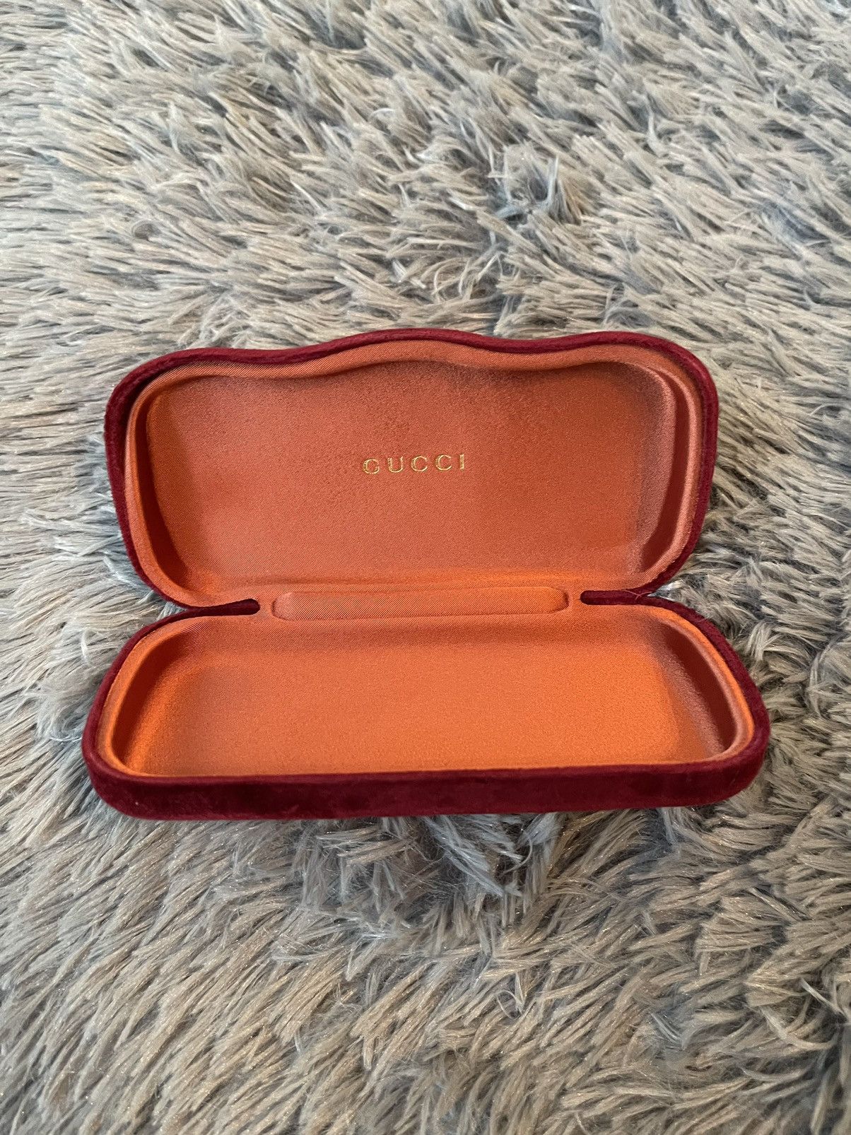 Gucci × Vintage Gucci velvet velour burgundy glasses case Size ONE SIZE - 1 Thumbnail