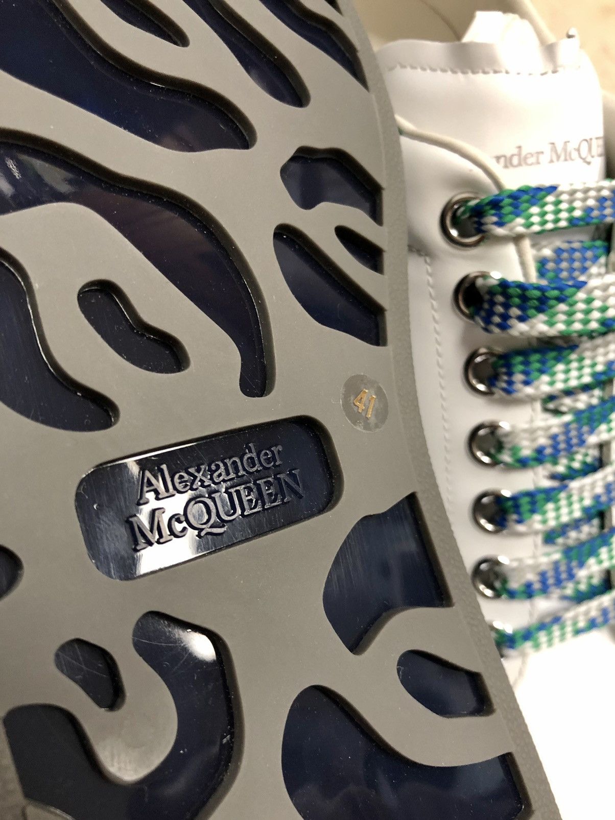 Alexander McQueen ALEXANDER MCQUEEN Clear-Sole Leather/Suede Sneakers Size US 8 / EU 41 - 24 Thumbnail