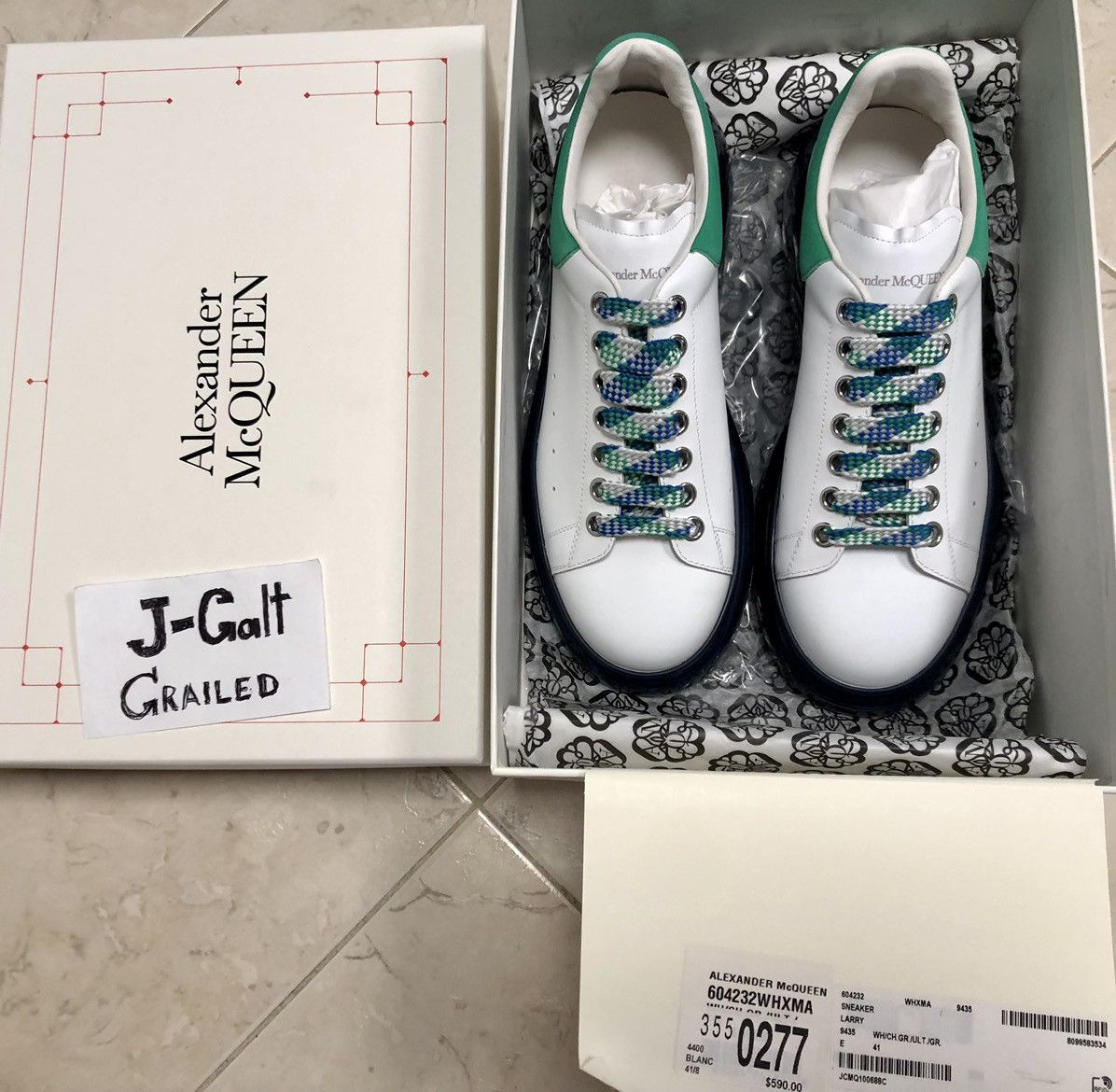 Alexander McQueen ALEXANDER MCQUEEN Clear-Sole Leather/Suede Sneakers Size US 8 / EU 41 - 12 Thumbnail