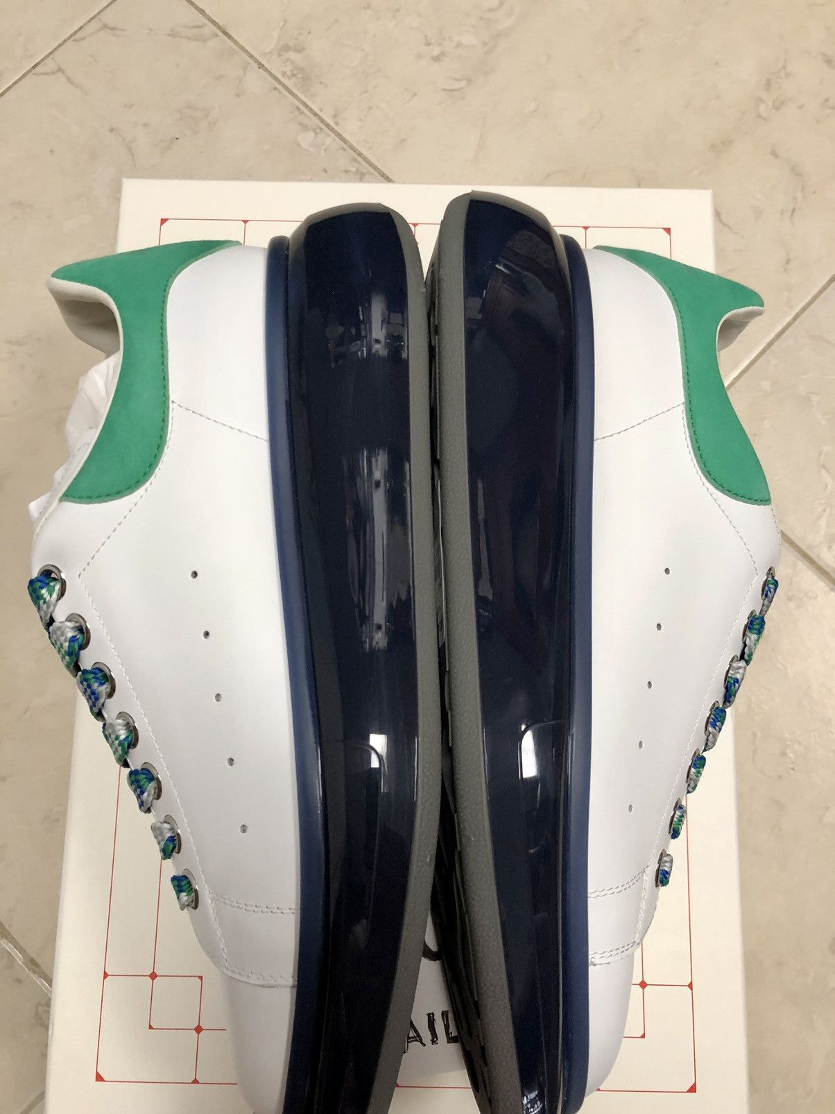 Alexander McQueen ALEXANDER MCQUEEN Clear-Sole Leather/Suede Sneakers Size US 8 / EU 41 - 15 Thumbnail