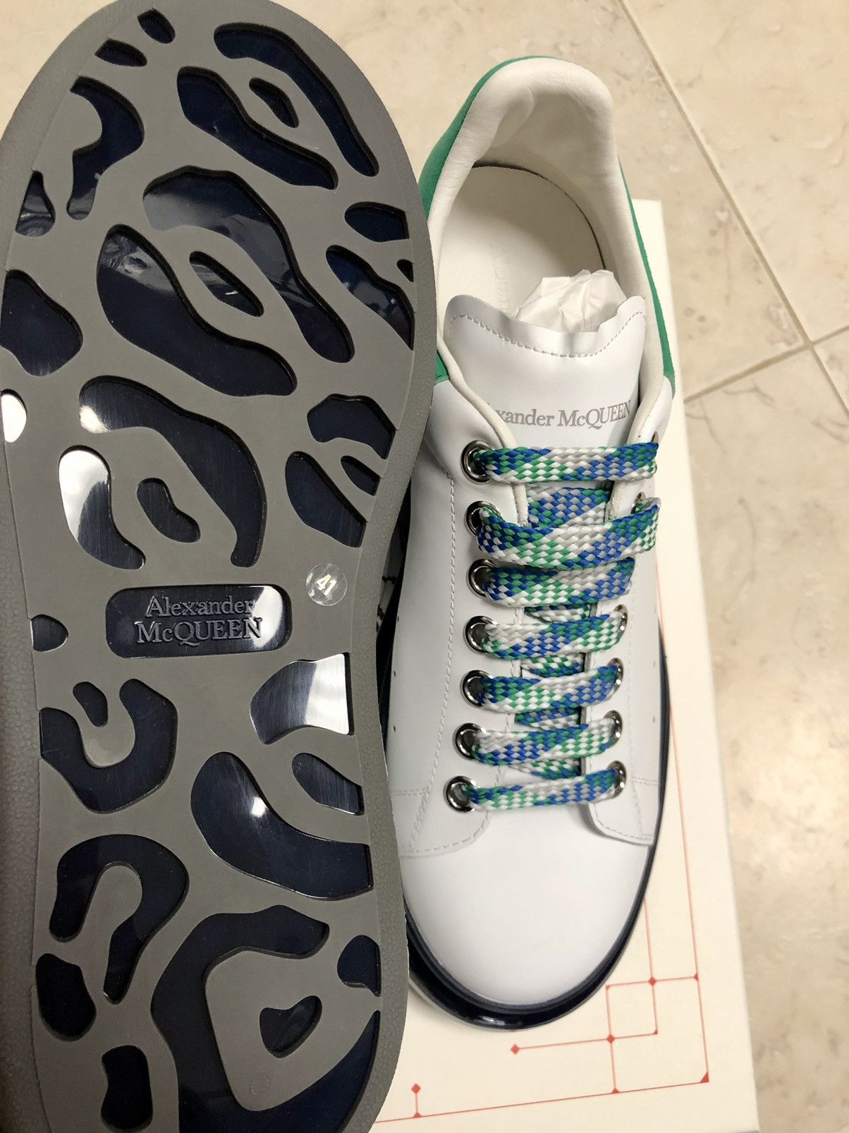 Alexander McQueen ALEXANDER MCQUEEN Clear-Sole Leather/Suede Sneakers Size US 8 / EU 41 - 23 Thumbnail