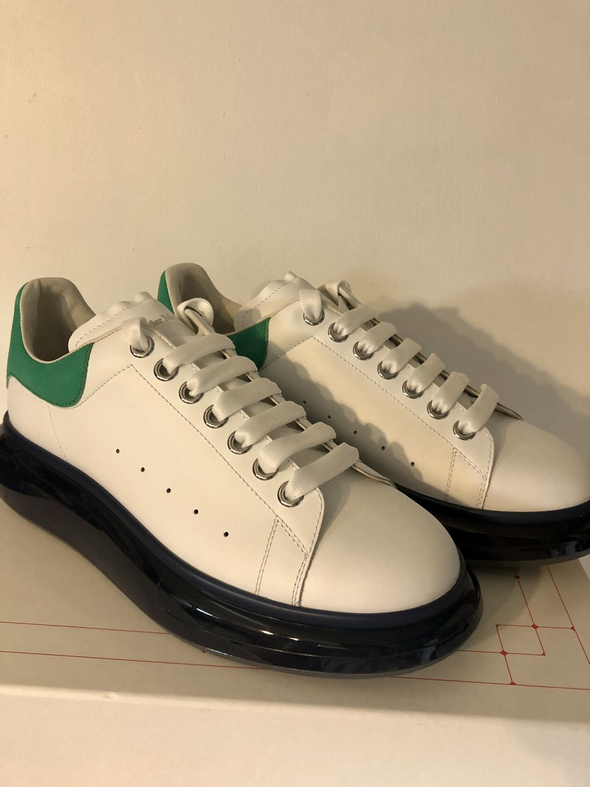 Alexander McQueen ALEXANDER MCQUEEN Clear-Sole Leather/Suede Sneakers Size US 8 / EU 41 - 2 Thumbnail