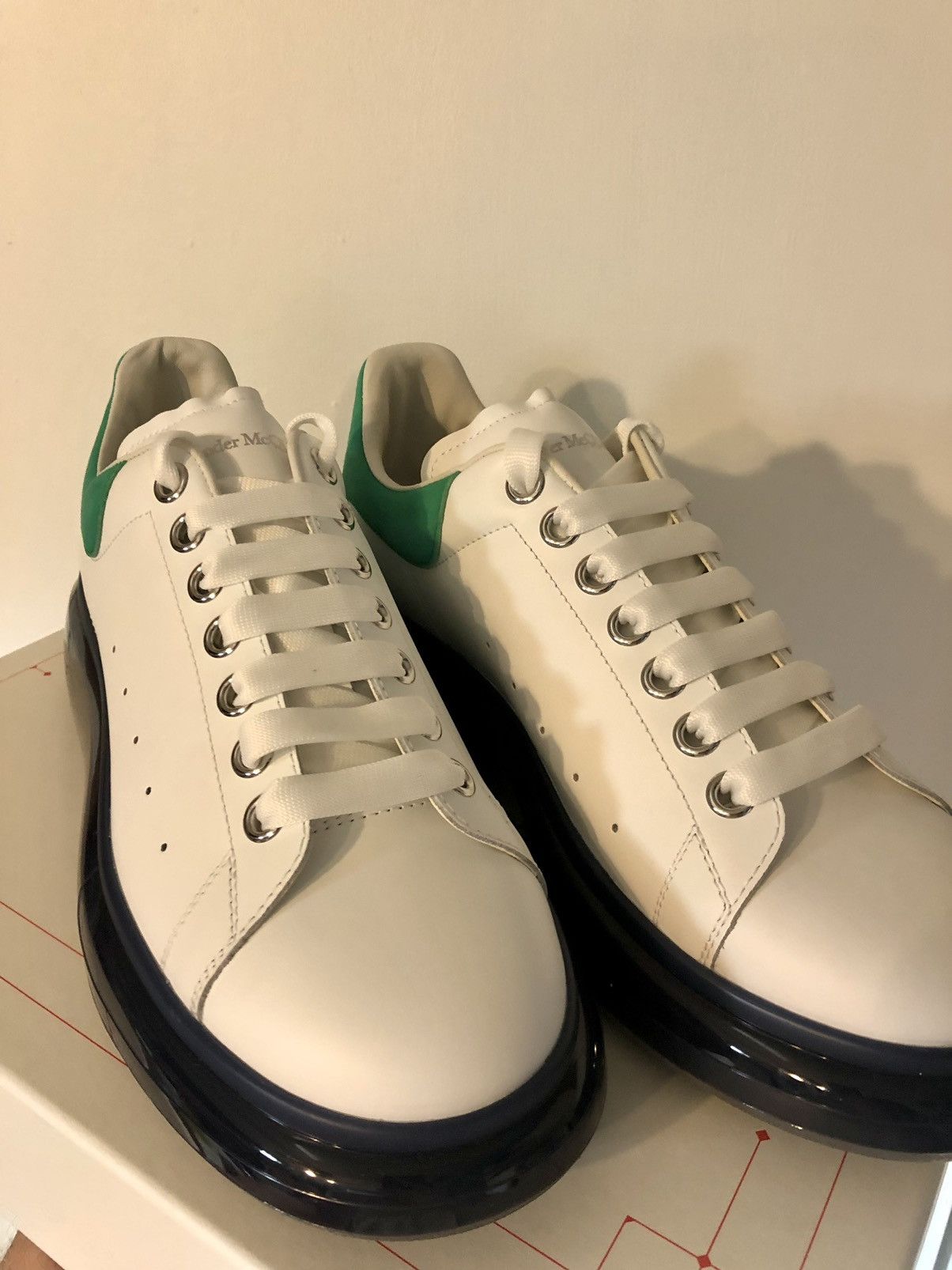 Alexander McQueen ALEXANDER MCQUEEN Clear-Sole Leather/Suede Sneakers Size US 8 / EU 41 - 3 Thumbnail