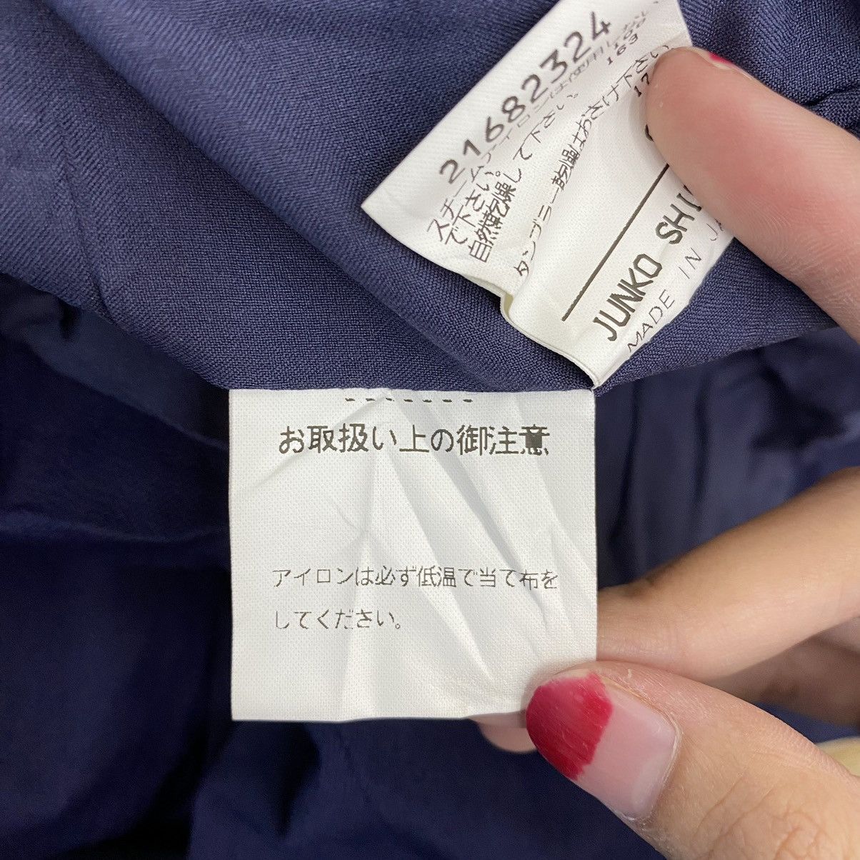 Junko Shimada Vintage JUNKO SHIMADA PART 2 Navy Tweed Blazer Coat Size S / US 4 / IT 40 - 6 Thumbnail